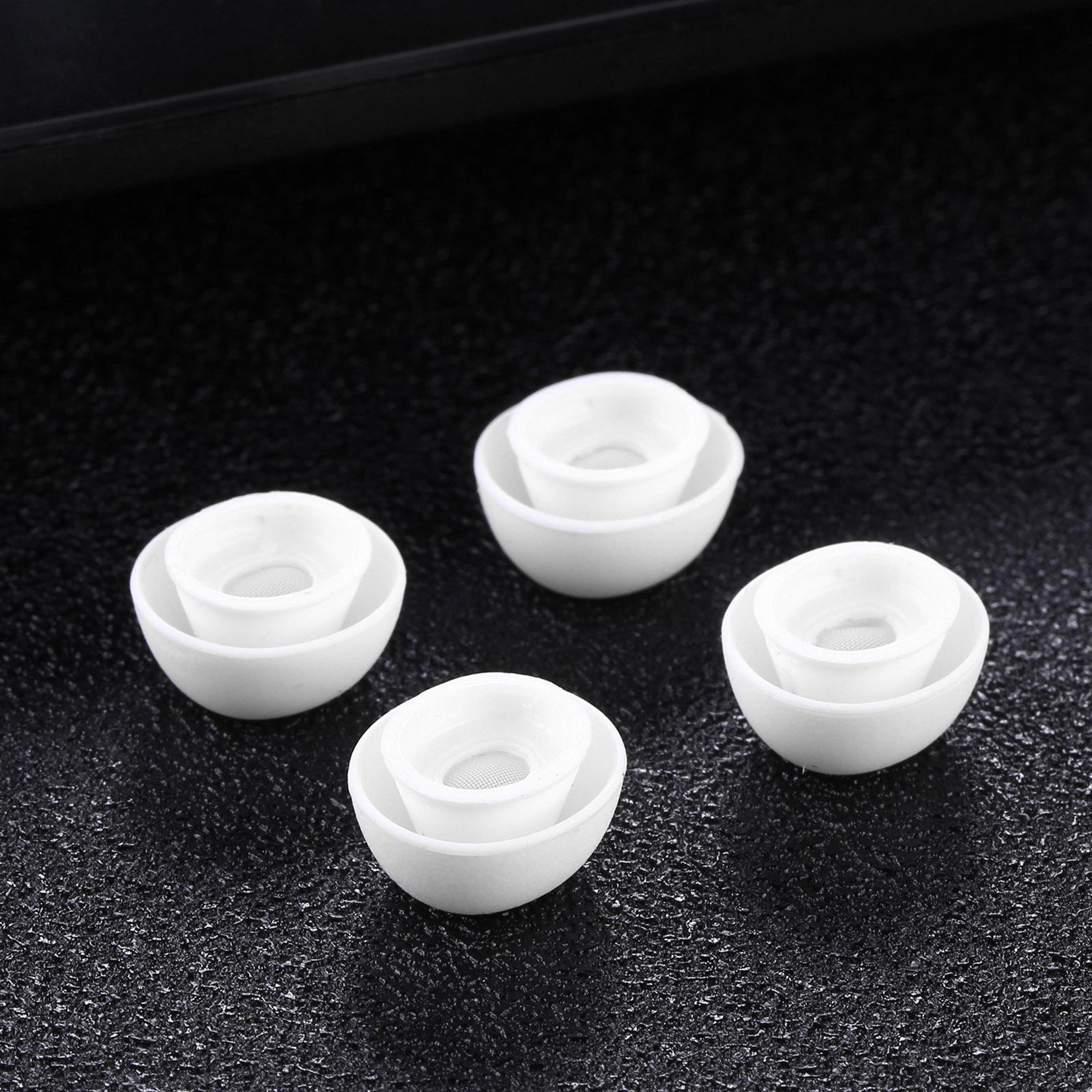 Soft Silicone AirPods Ear Tips With Mesh Net Noise Isolation Ear Caps 2