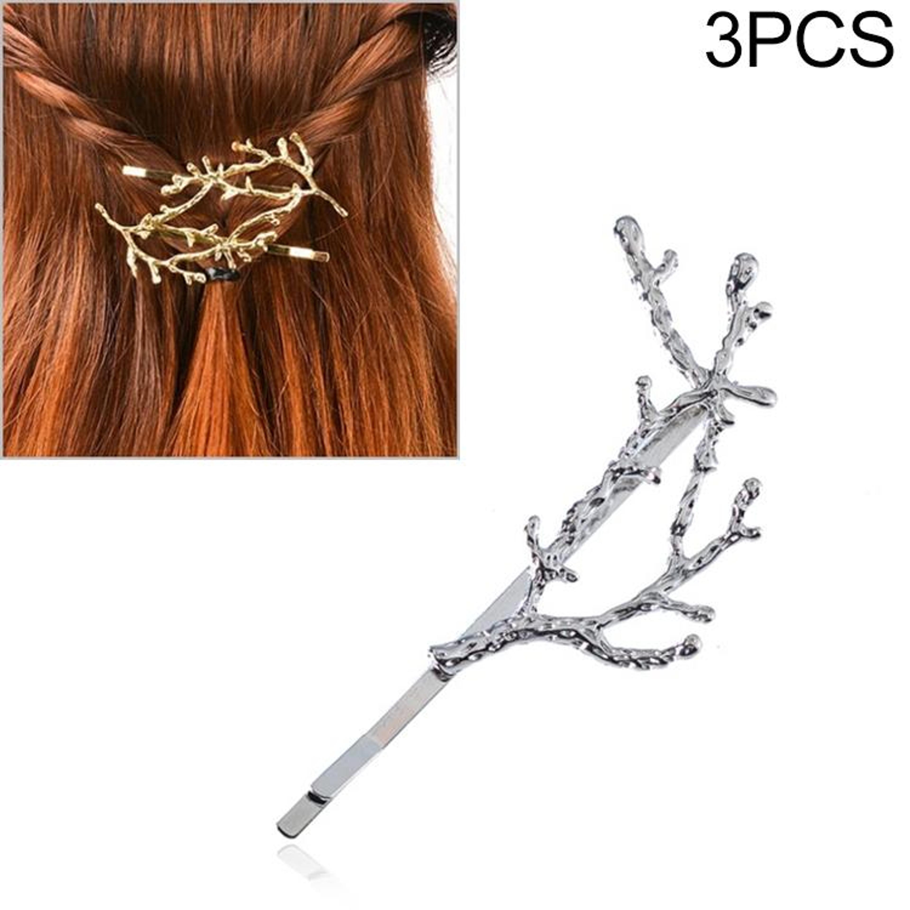 Vintage Tree Branch Hair Clips Elegant Alloy Hairpins For Women And Girls 3