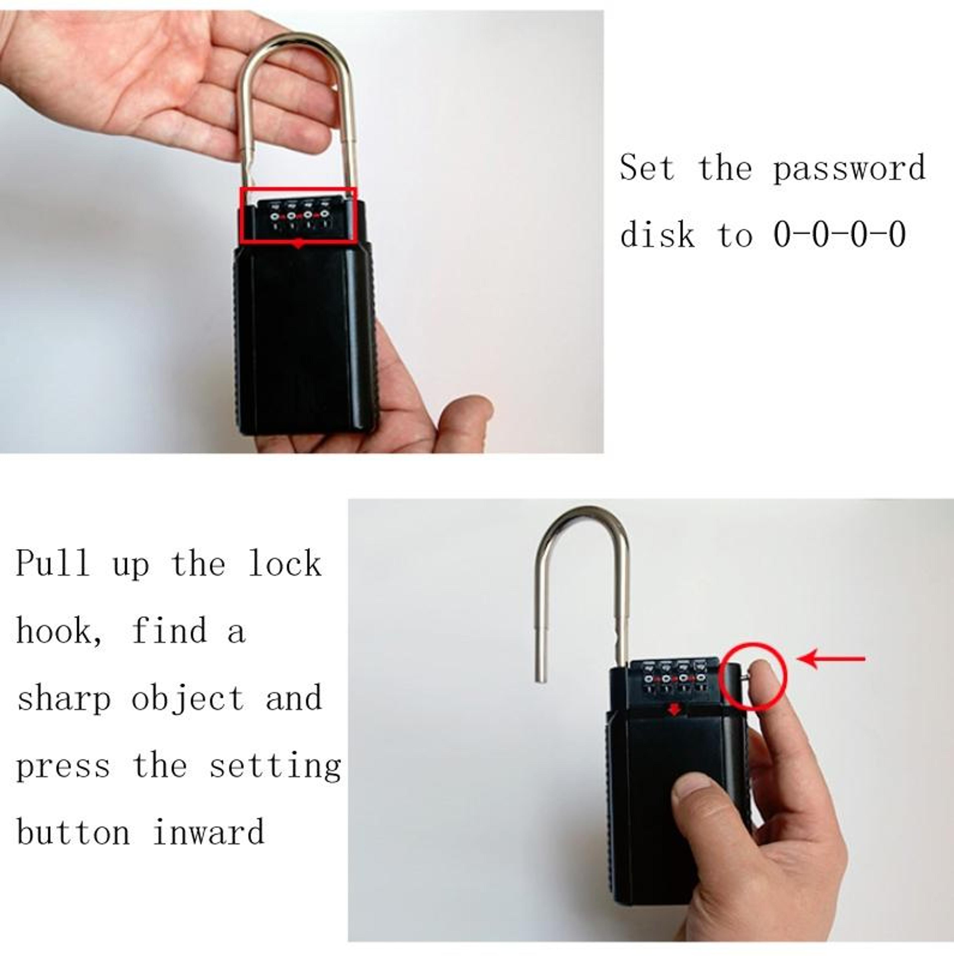 Wall Mounted Key Lock Box Secure Outdoor Key Safe With Code For Home  Business 1