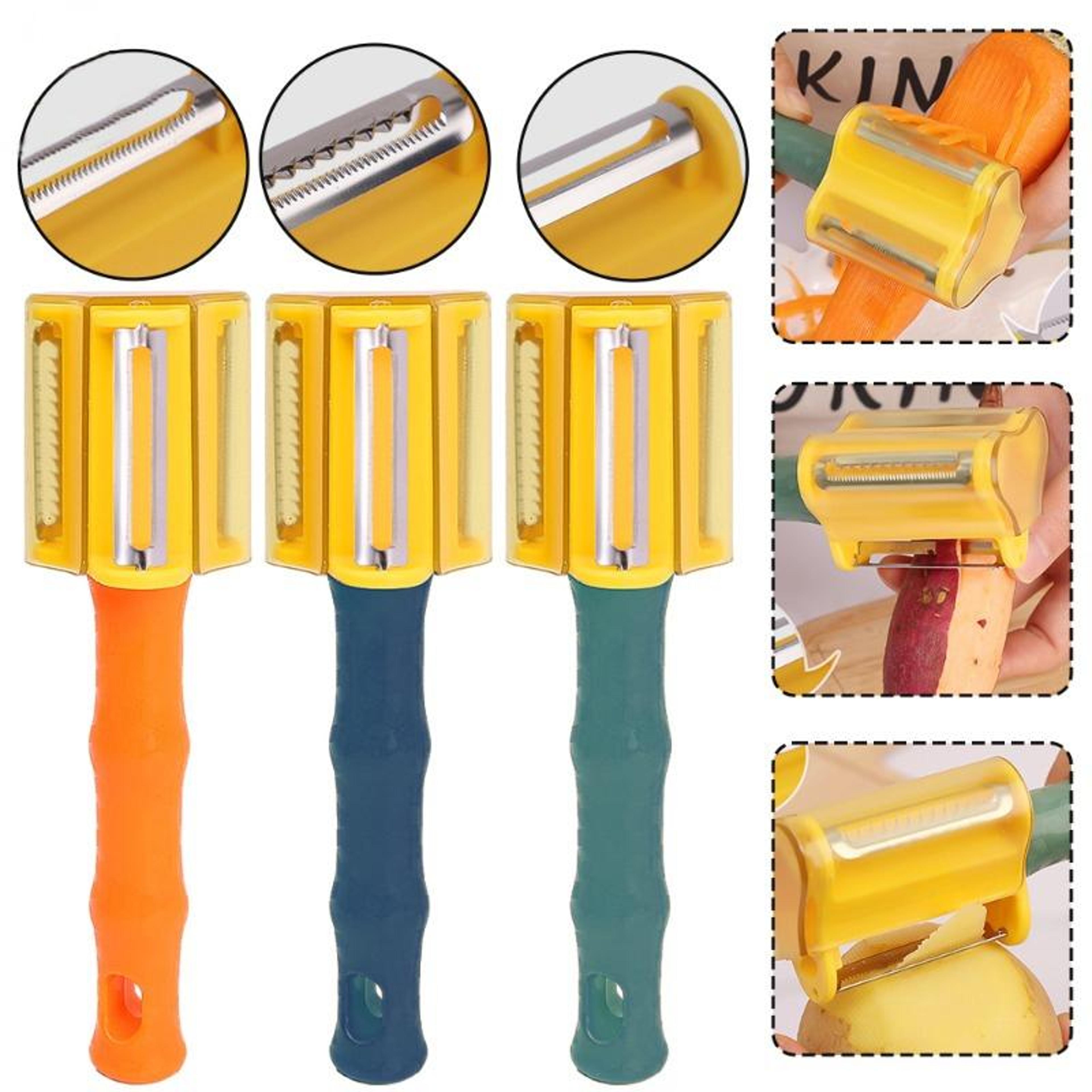 3in1 Stainless Steel Vegetable Peeler Multi Blade Fruit Peeling Knife 3