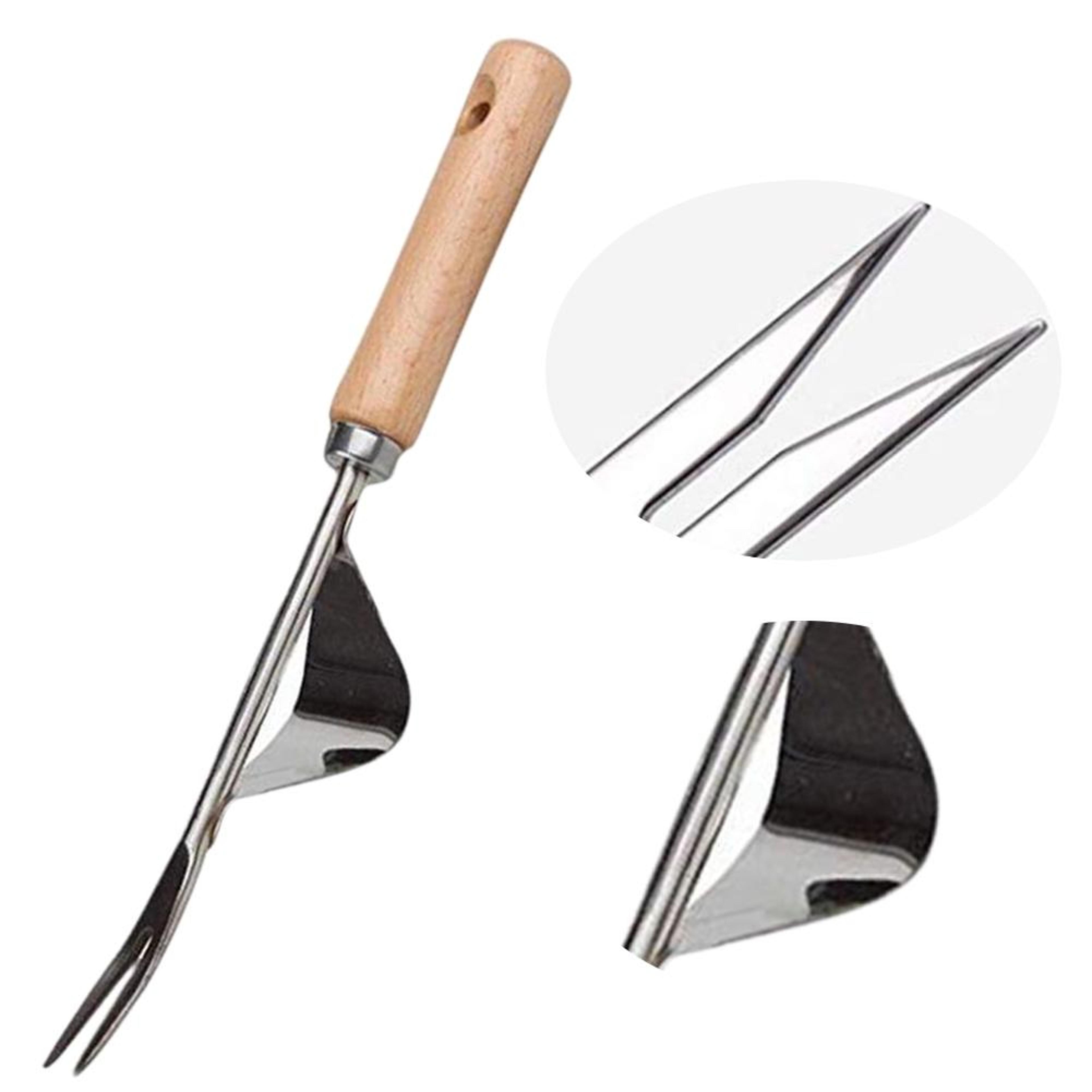 HeavyDuty Garden Weeding Tool Stainless Steel Hand Shovel With Wooden Handle 6