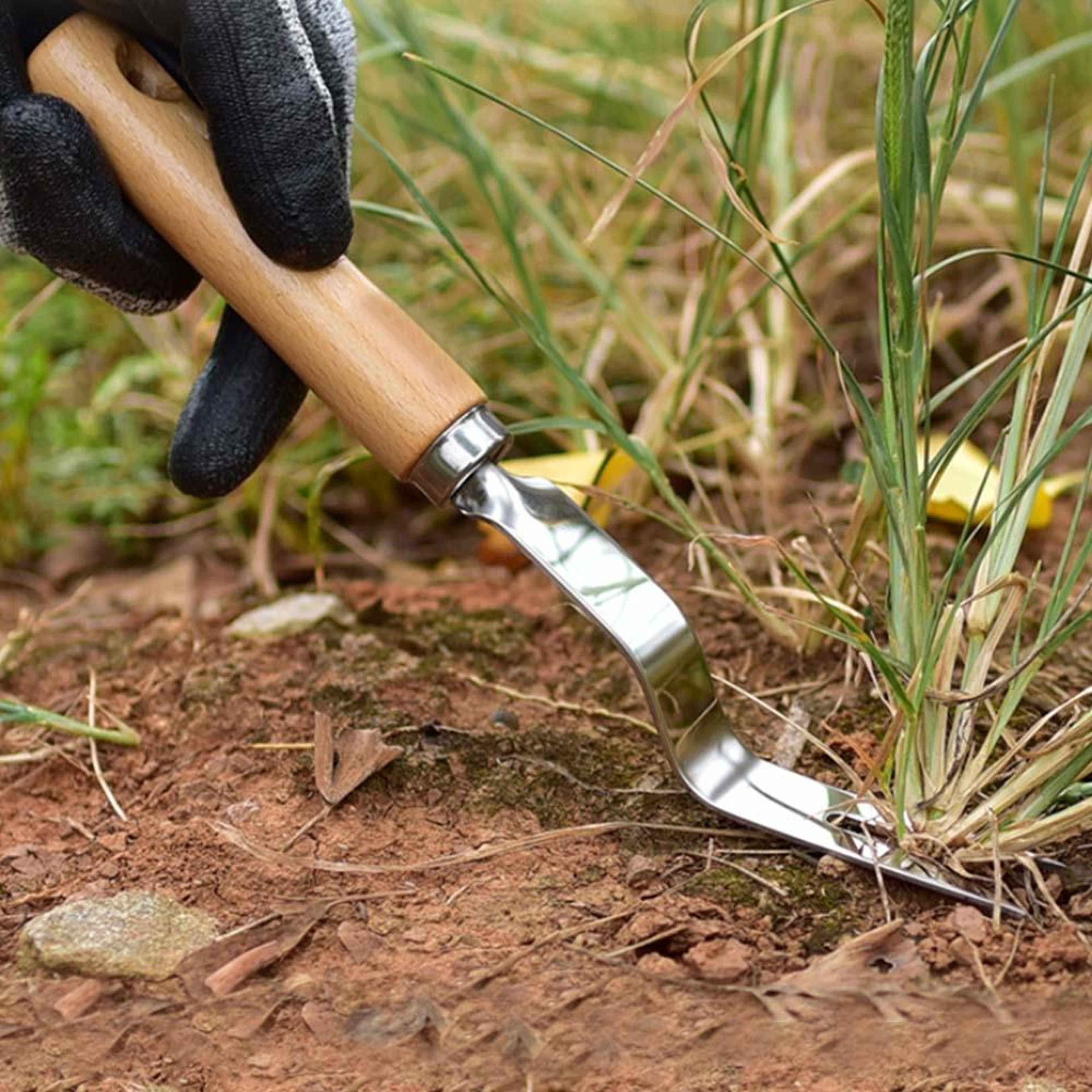 HeavyDuty Garden Weeding Tool Stainless Steel Hand Shovel With Wooden Handle 7
