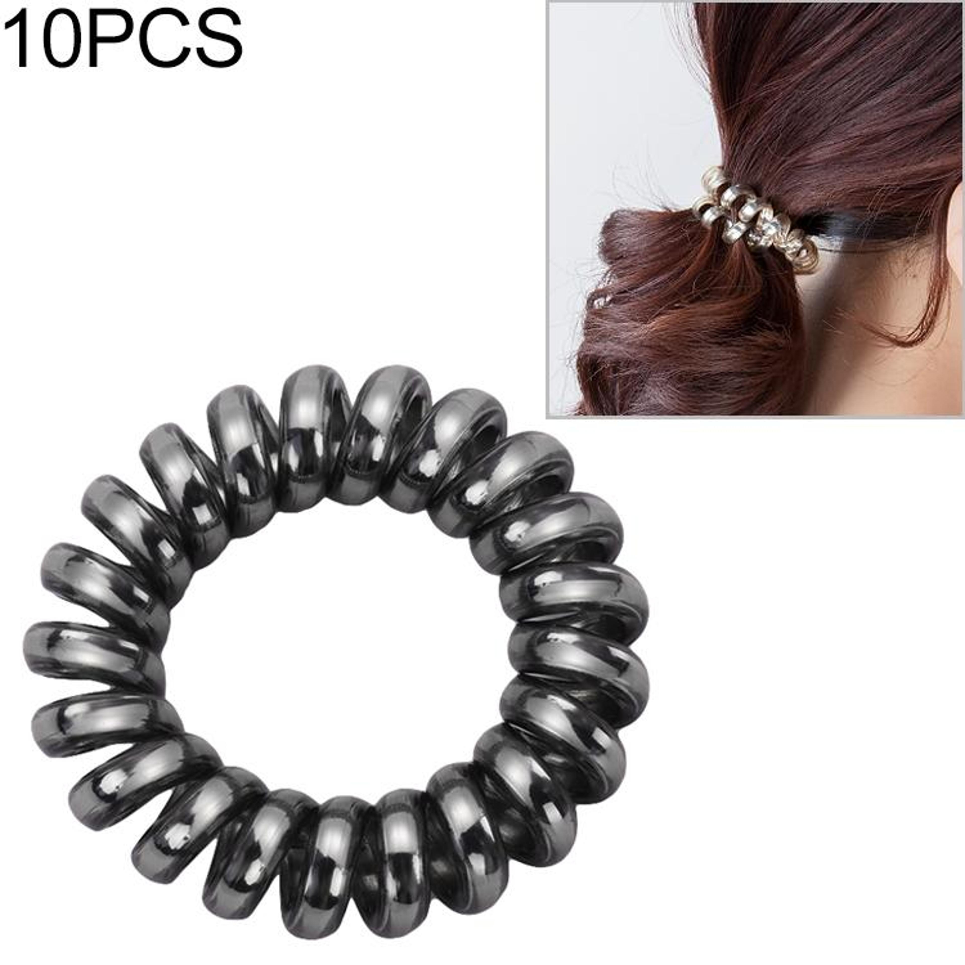 Multicolor Spiral Hair Ties Elastic Hair Coil Ties For No Damage Ponytails 5