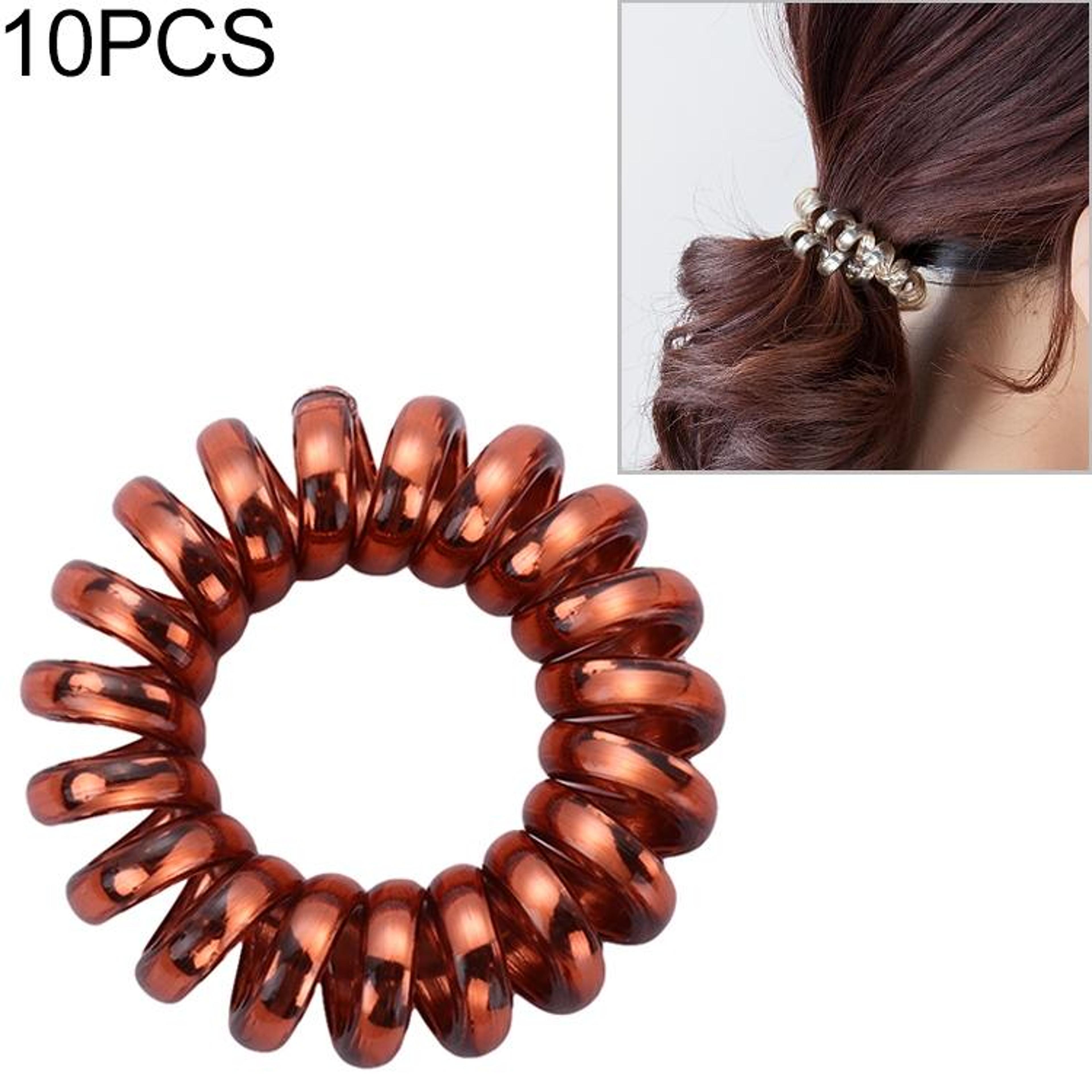 Multicolor Spiral Hair Ties Elastic Hair Coil Ties For No Damage Ponytails 7