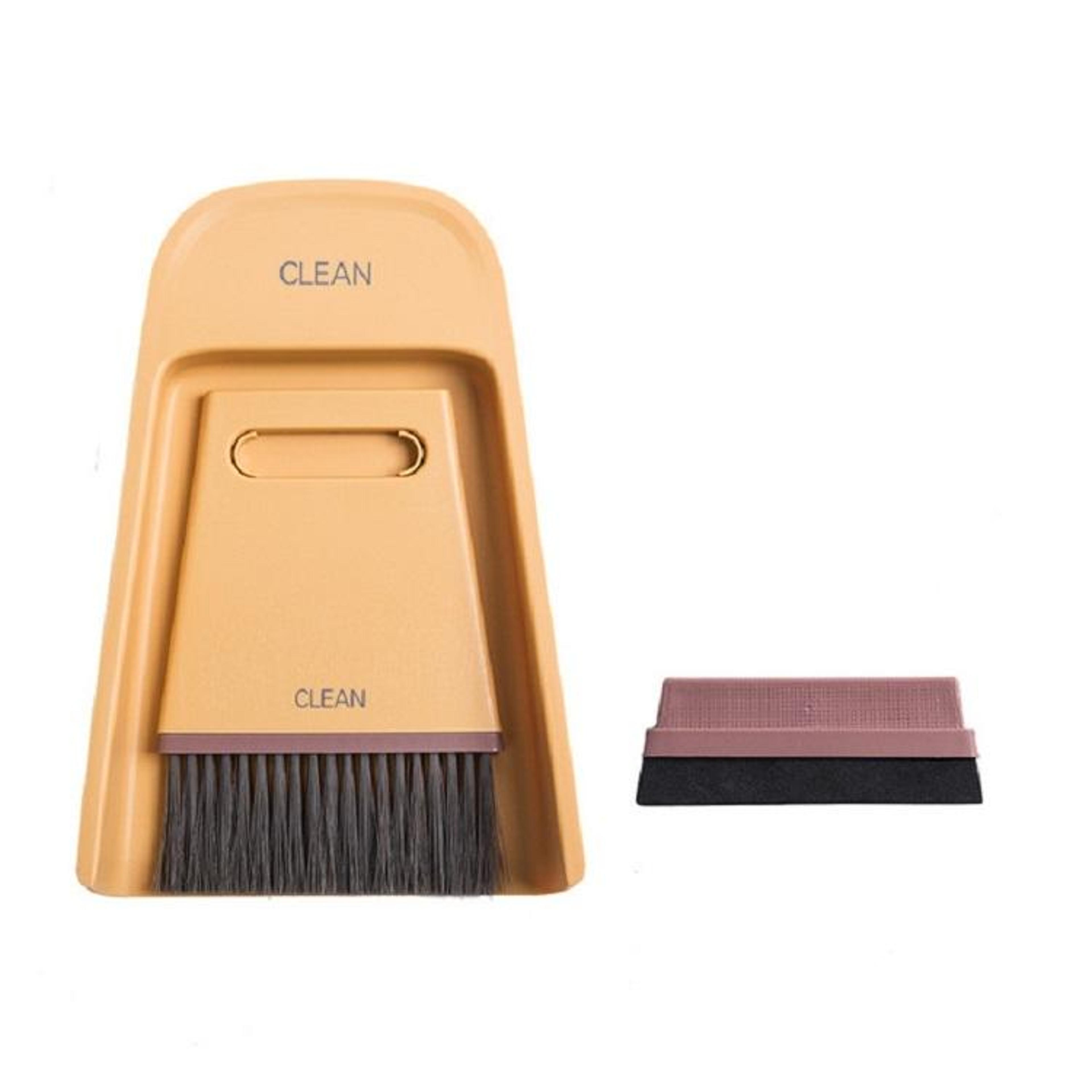 2in1 Mini Desktop Cleaning Brush Set With Dustpan Soft Bristle  Scraper Combo 5