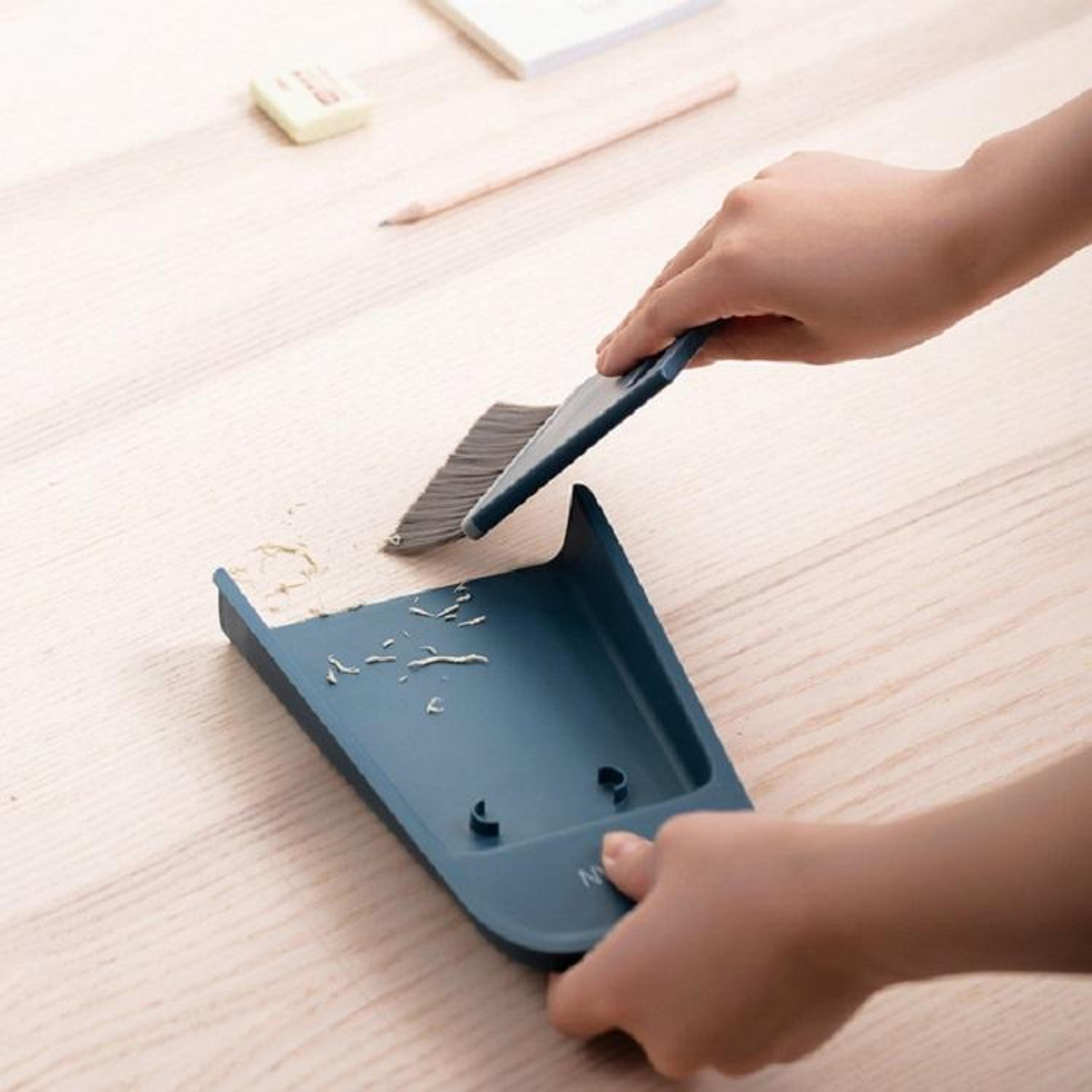 2in1 Mini Desktop Cleaning Brush Set With Dustpan Soft Bristle  Scraper Combo 2