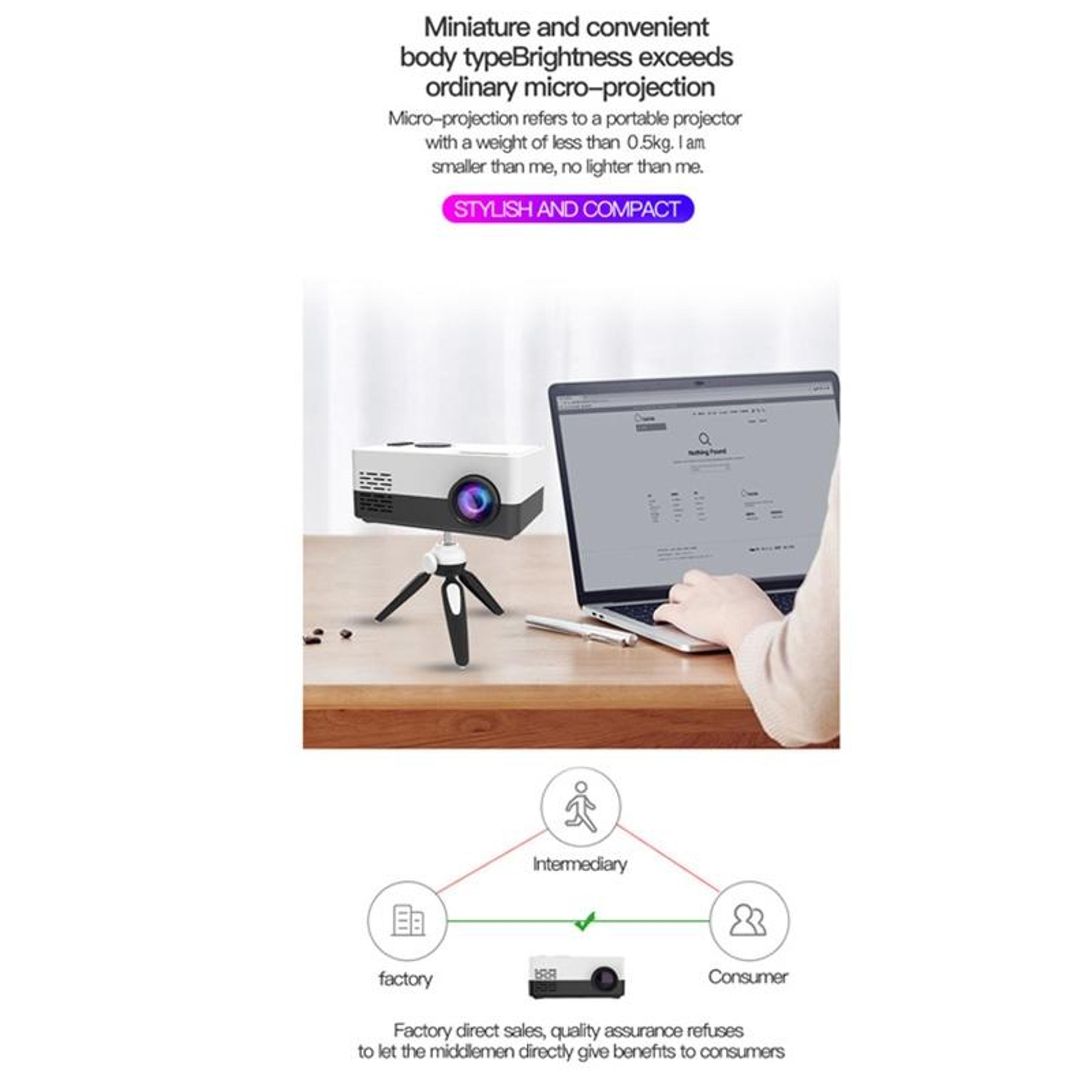 Portable HD Mini Projector 1080P With Tripod Mount And BuiltIn Speakers 10