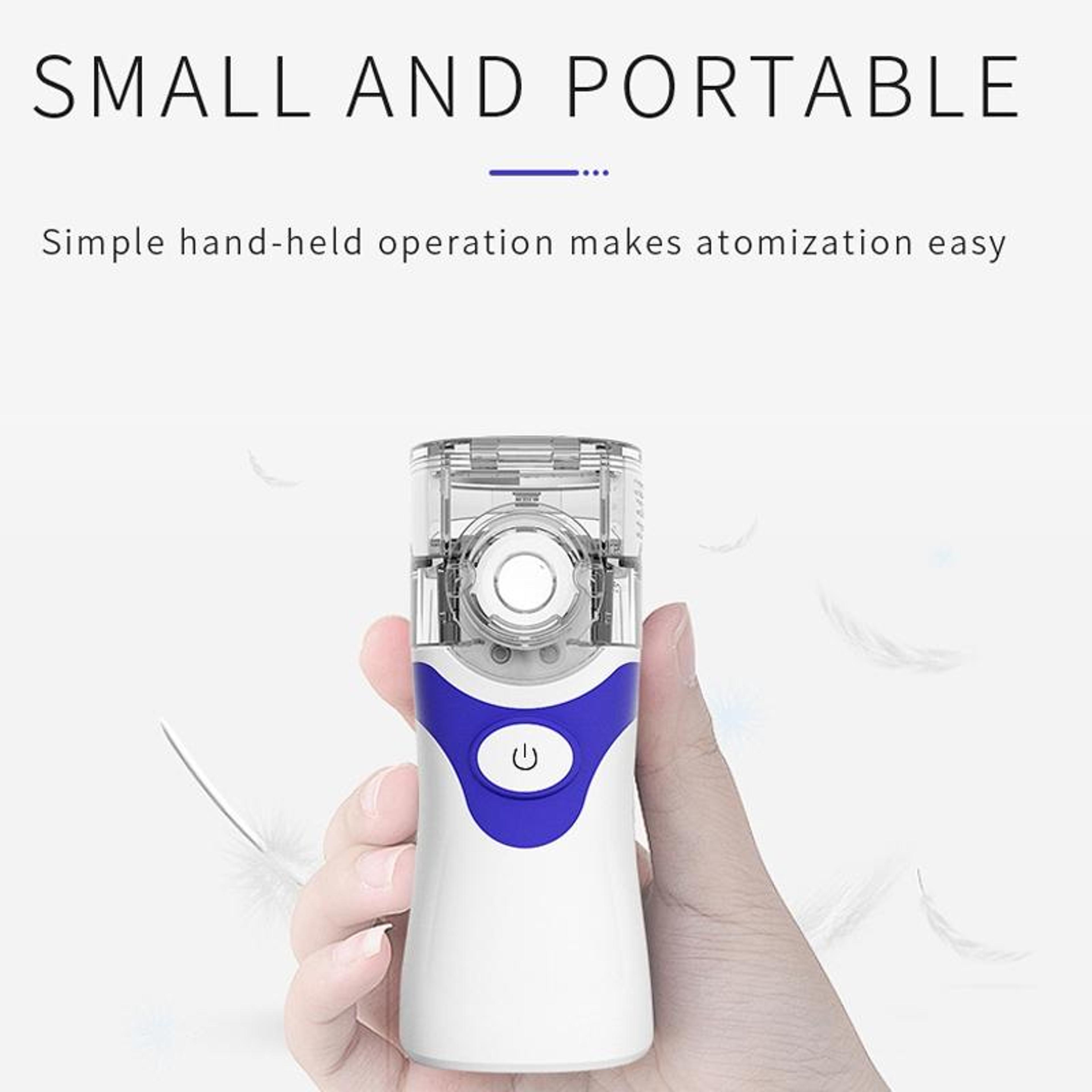 Portable Ultrasonic Nebulizer Inhaler For Adults  Kids Quiet Mesh Atomizer 1