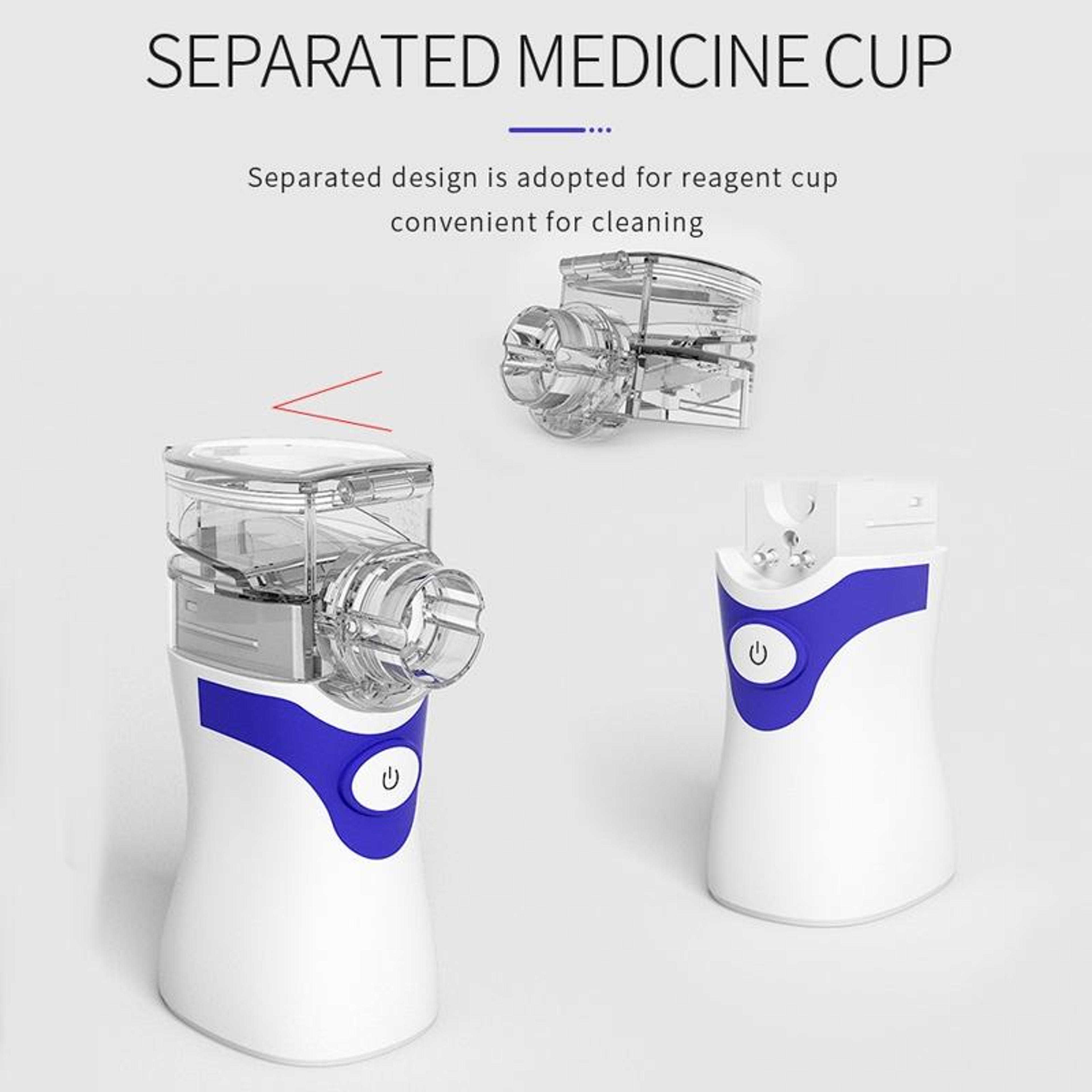 Portable Ultrasonic Nebulizer Inhaler For Adults  Kids Quiet Mesh Atomizer 7