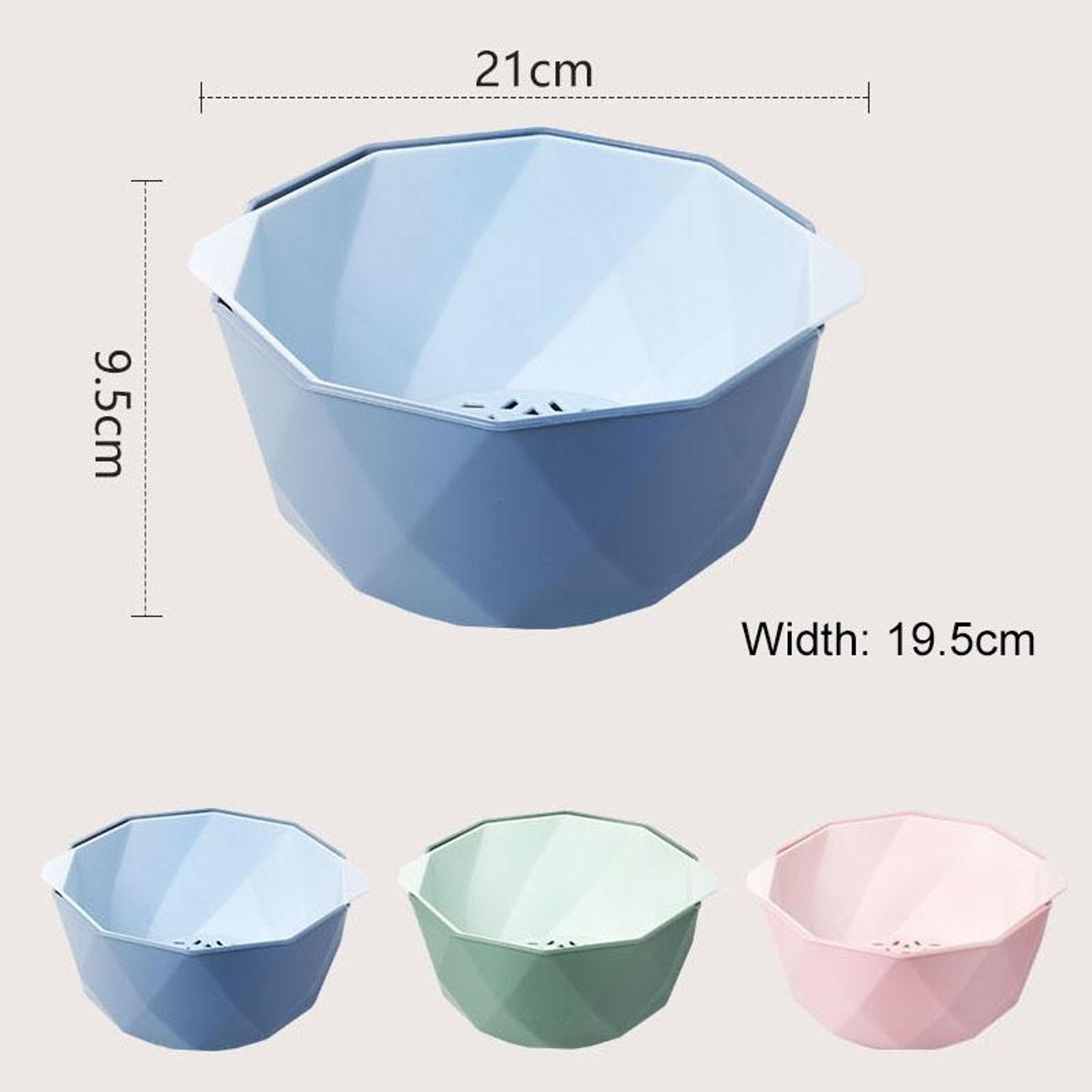 Double Layer Drain Basket With Colander Kitchen Strainer For Fruits Vegetables Washing 2
