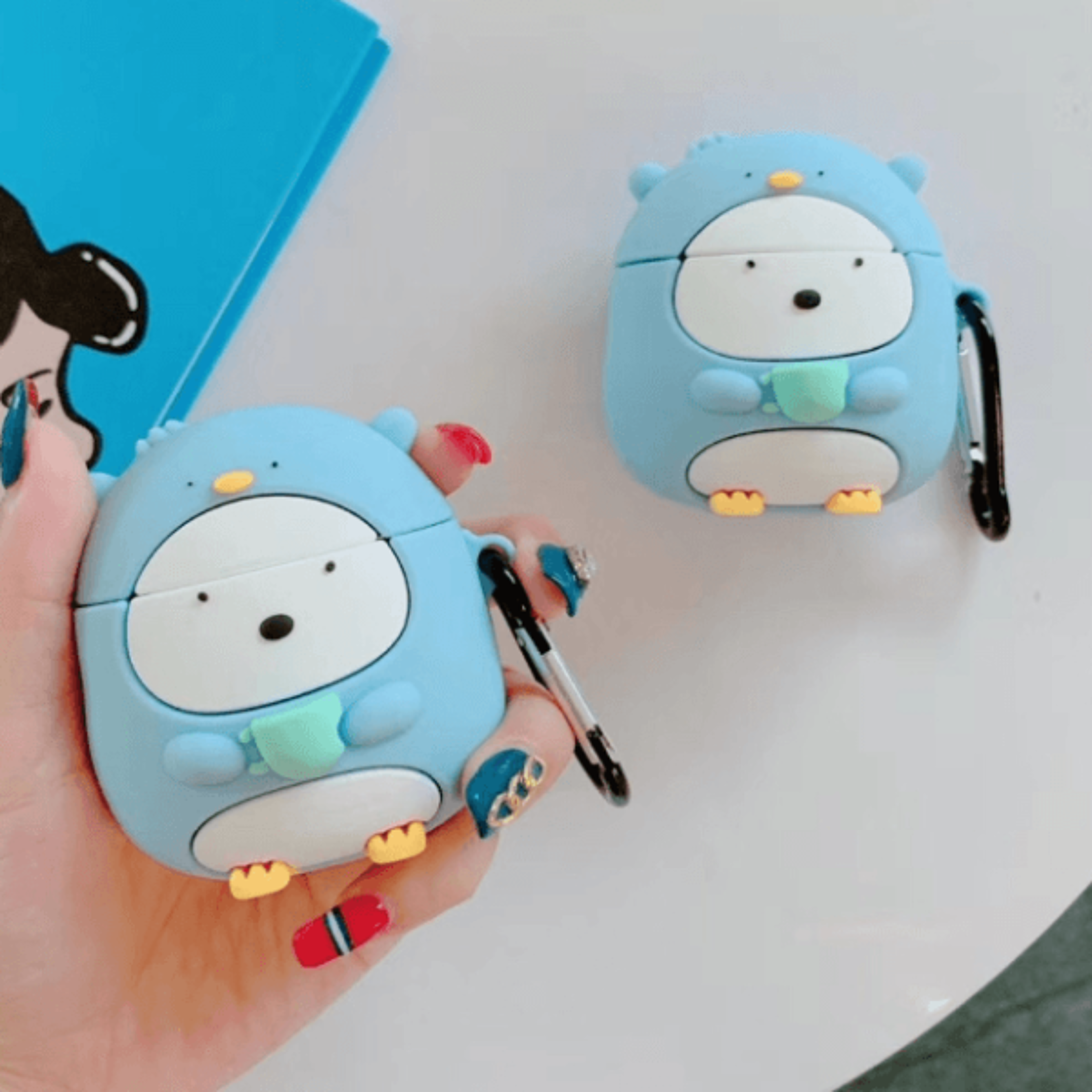 Cute Penguin AirPods Case Protective Cartoon Cover