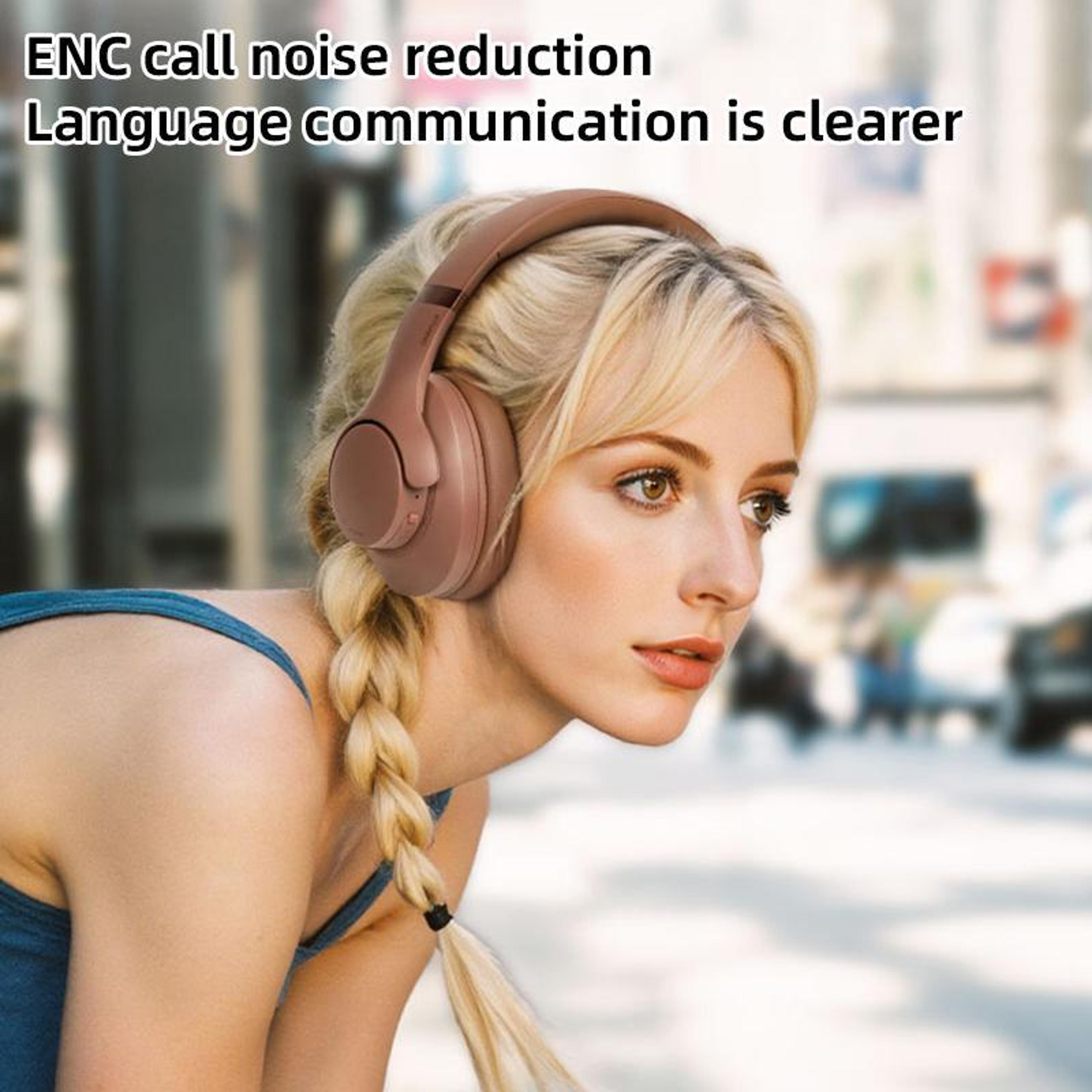 Bluetooth Over Ear Wireless Noise Cancelling Headphones With ANC ENC Dual Device 4