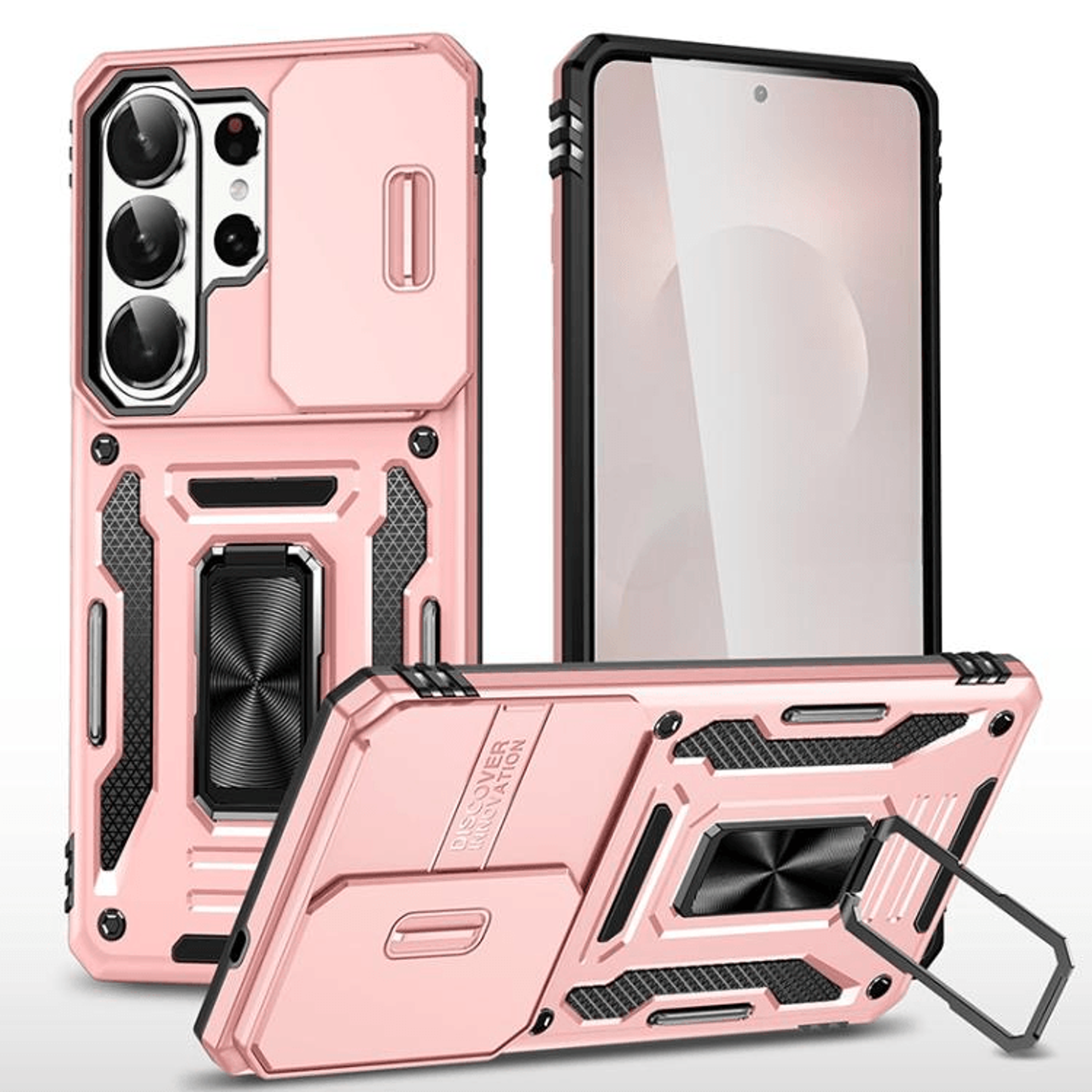 Samsung Galaxy Case Shockproof Phone Case Camera Protection Case Magnetic Ring Holder Case Rugged A 16