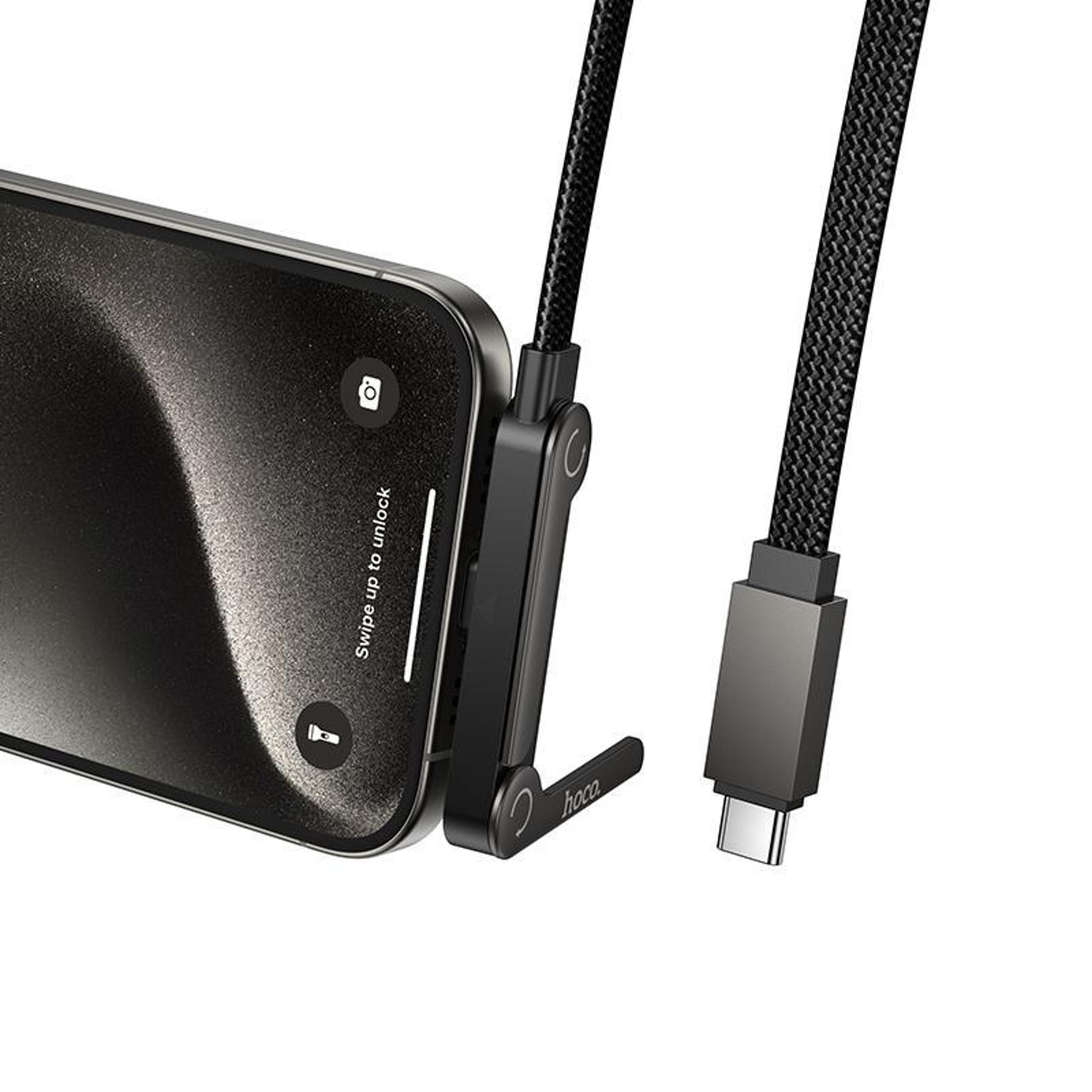 60W Fast Charging USB C To USB C Cable With Stand For Phones  Laptops 1