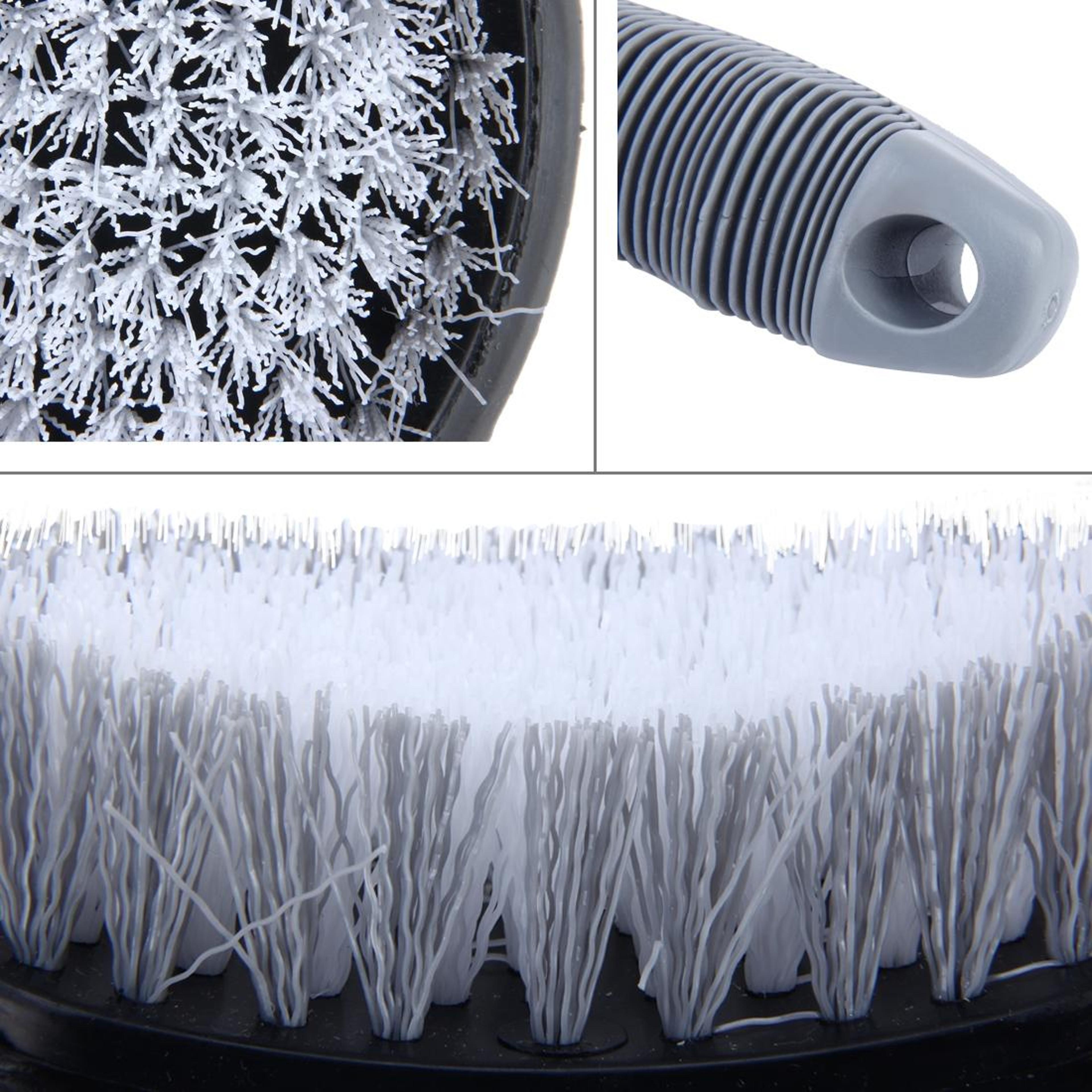 MultiPurpose Car Wheel Cleaning Brush With Handle For Tires Floors  Home Use 3