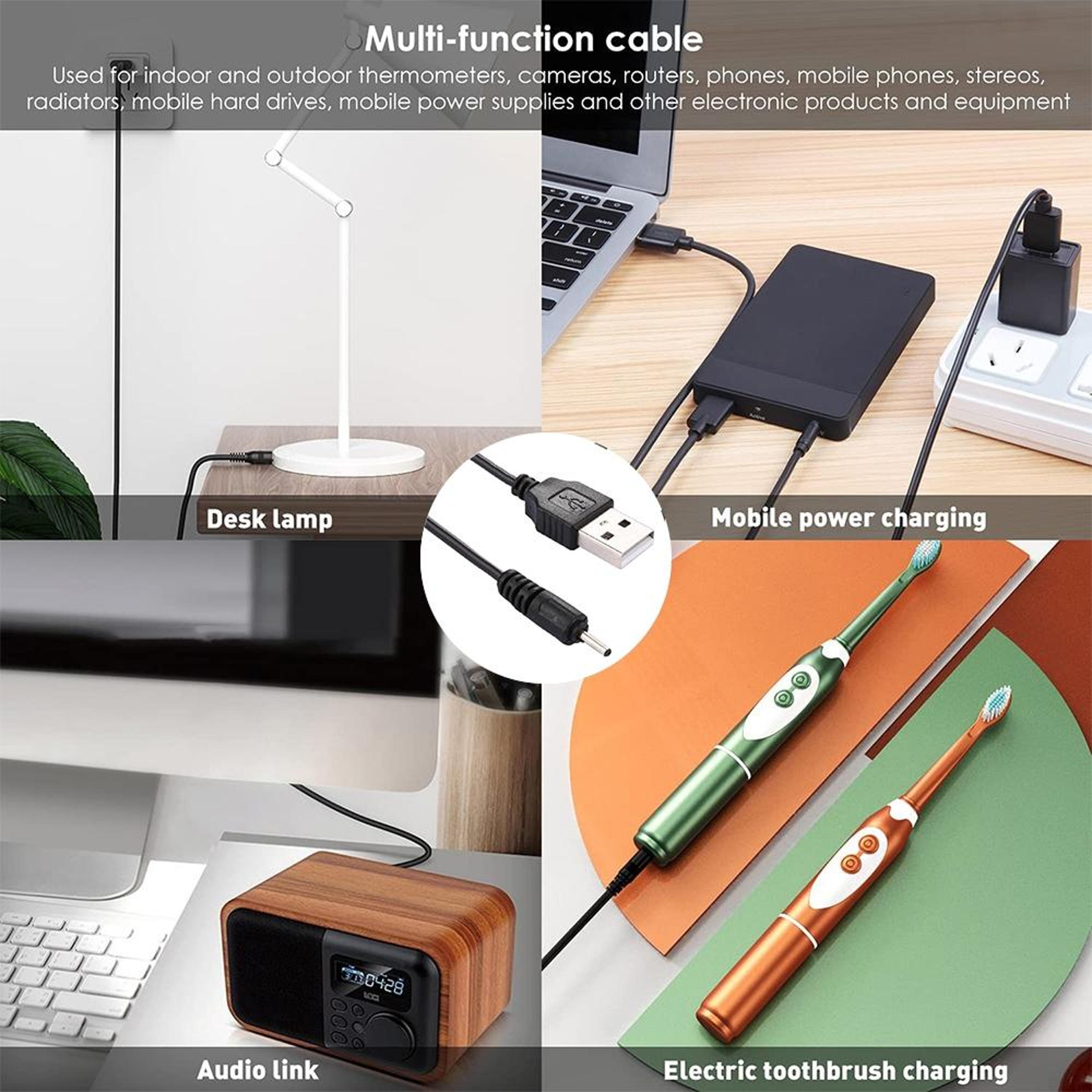 USB To DC Power Cable Fast Charging Adapter For Small Devices 5