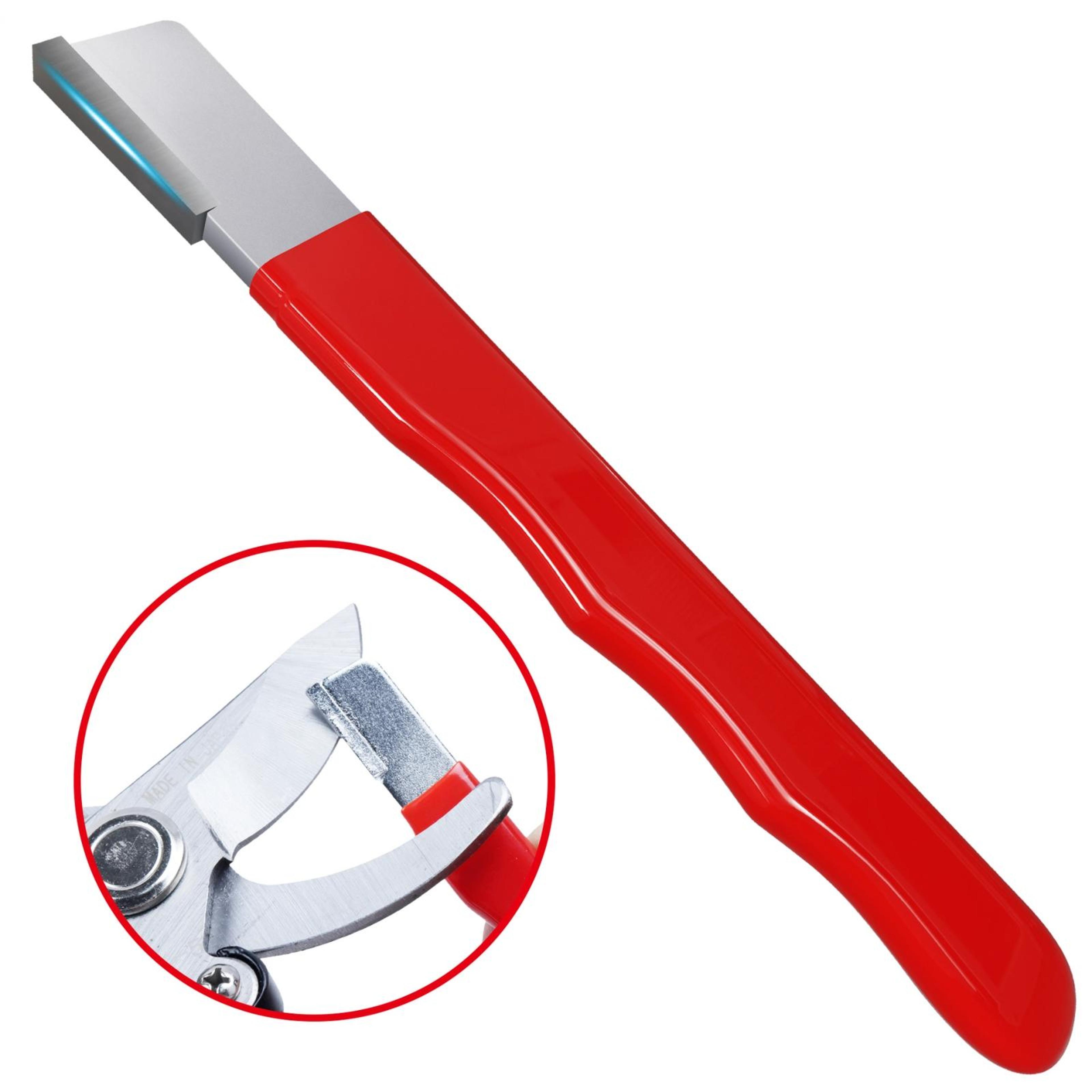 portable dual-purpose knife & scissors sharpener for garden & outdoor tools