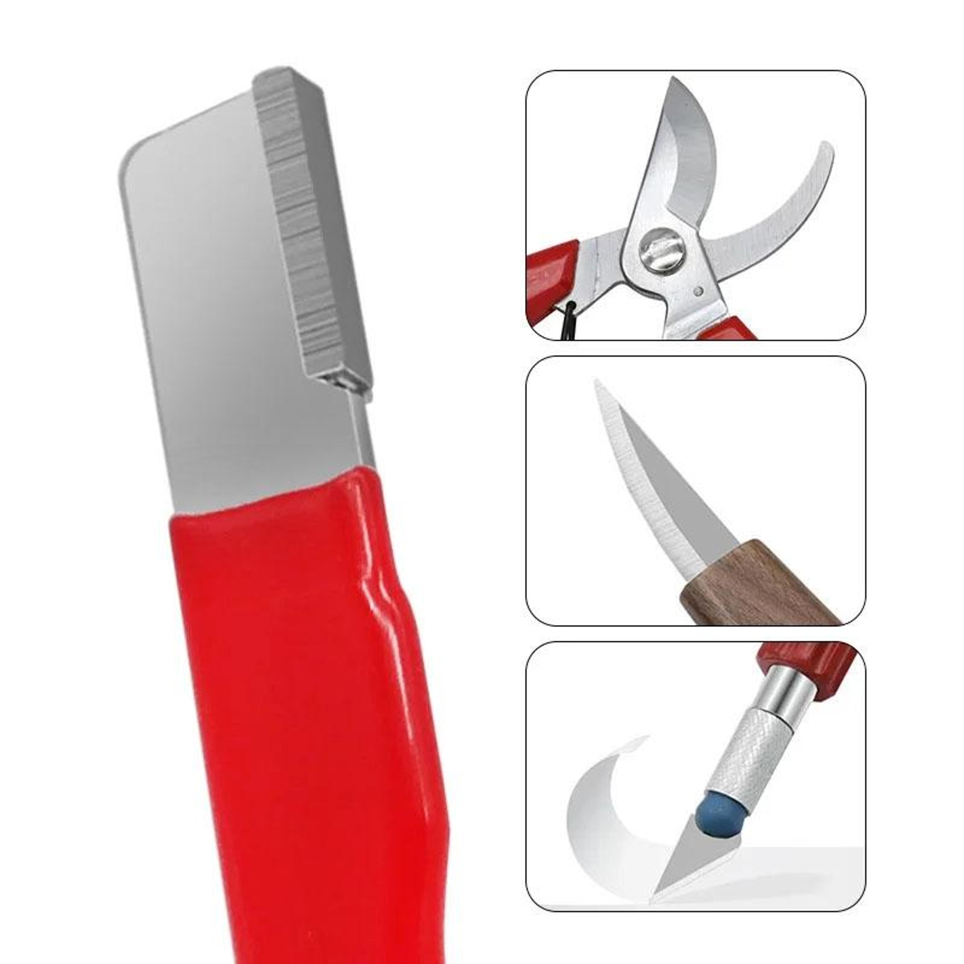 Portable DualPurpose Knife  Scissors Sharpener For Garden  Outdoor Tools 2