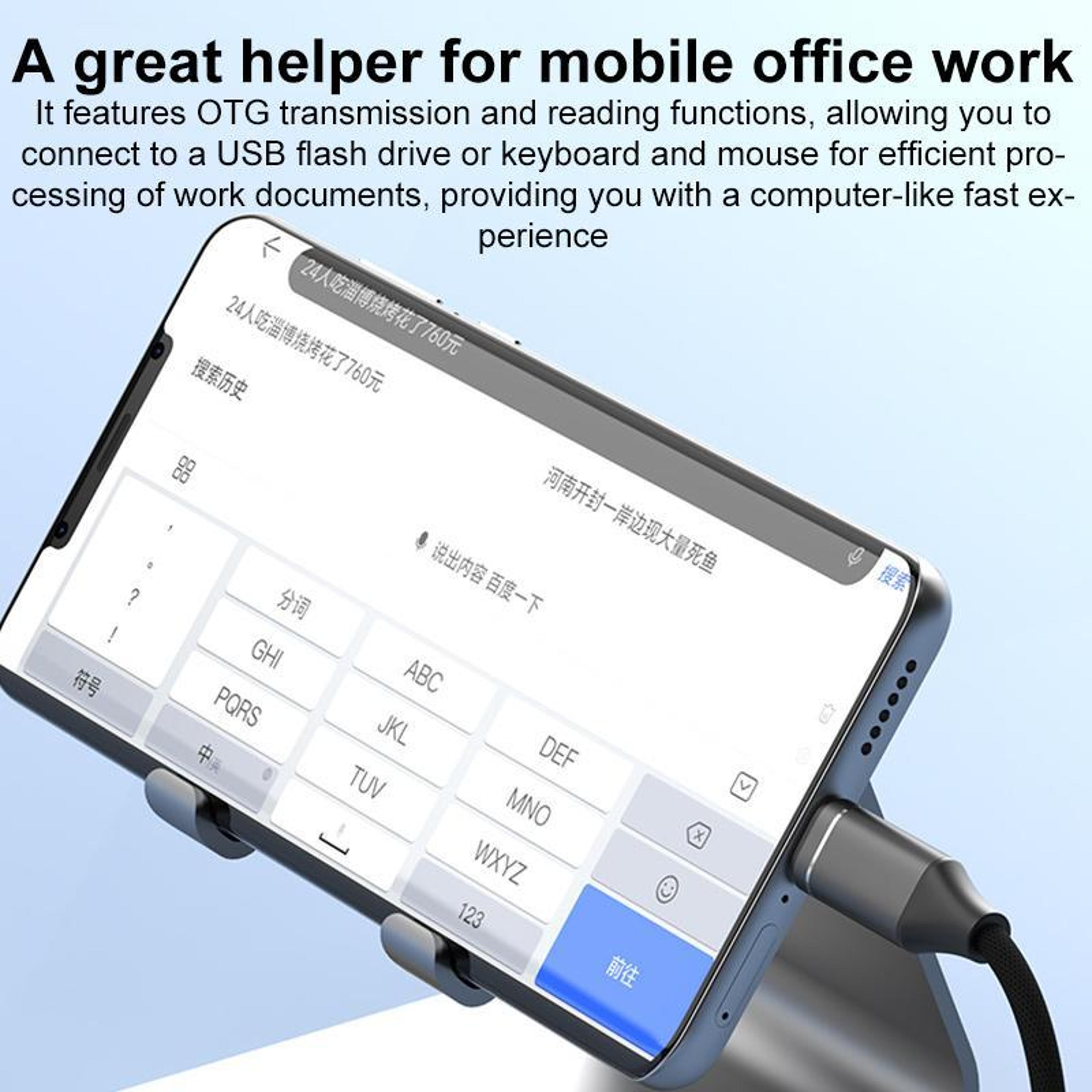 TypeC OTG Card Reader Adapter Cable With USB And TF Slot Fast Data Transfer 2