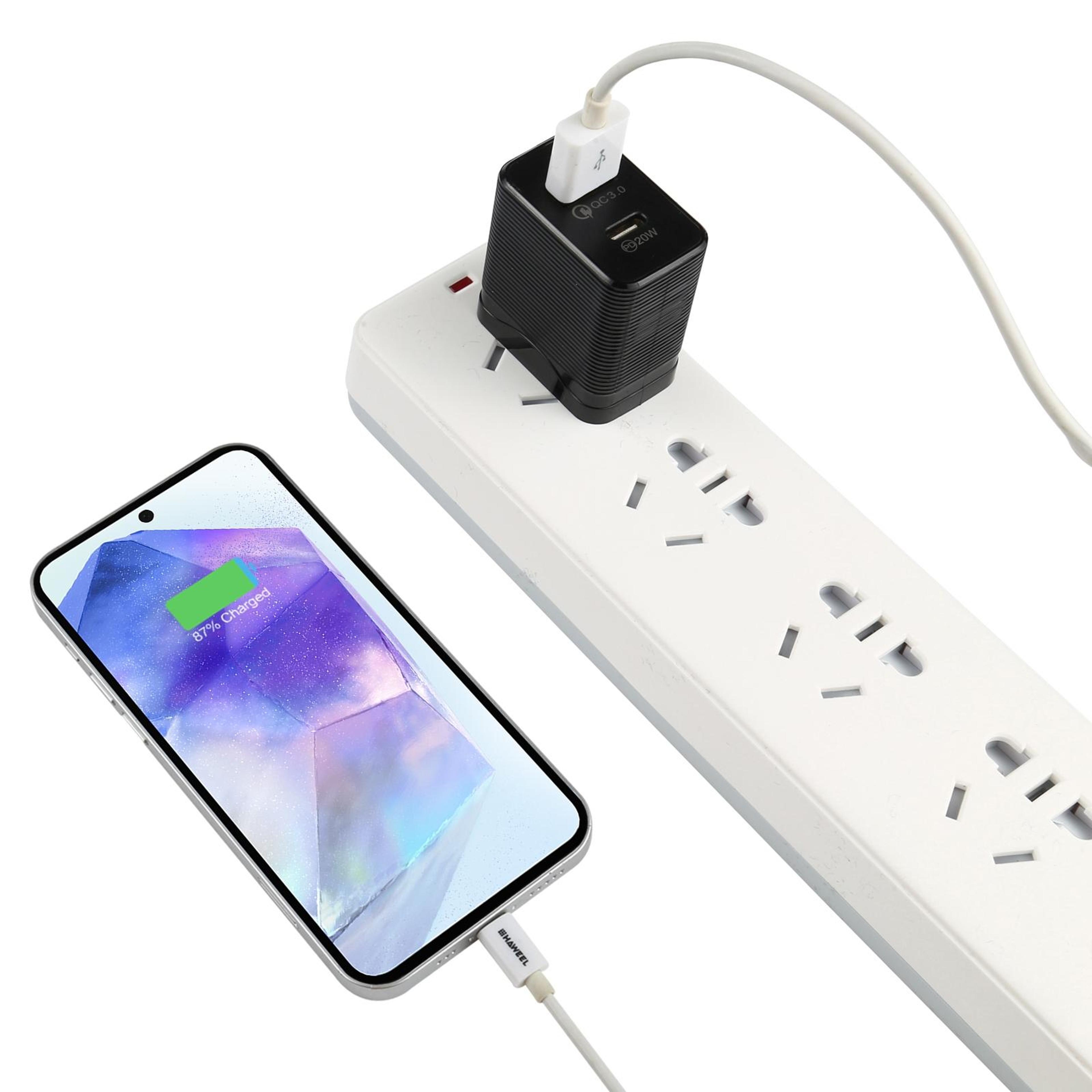 Dual Port Fast USB C Charger 20W PD  QC Compact Travel Wall Adapter 1