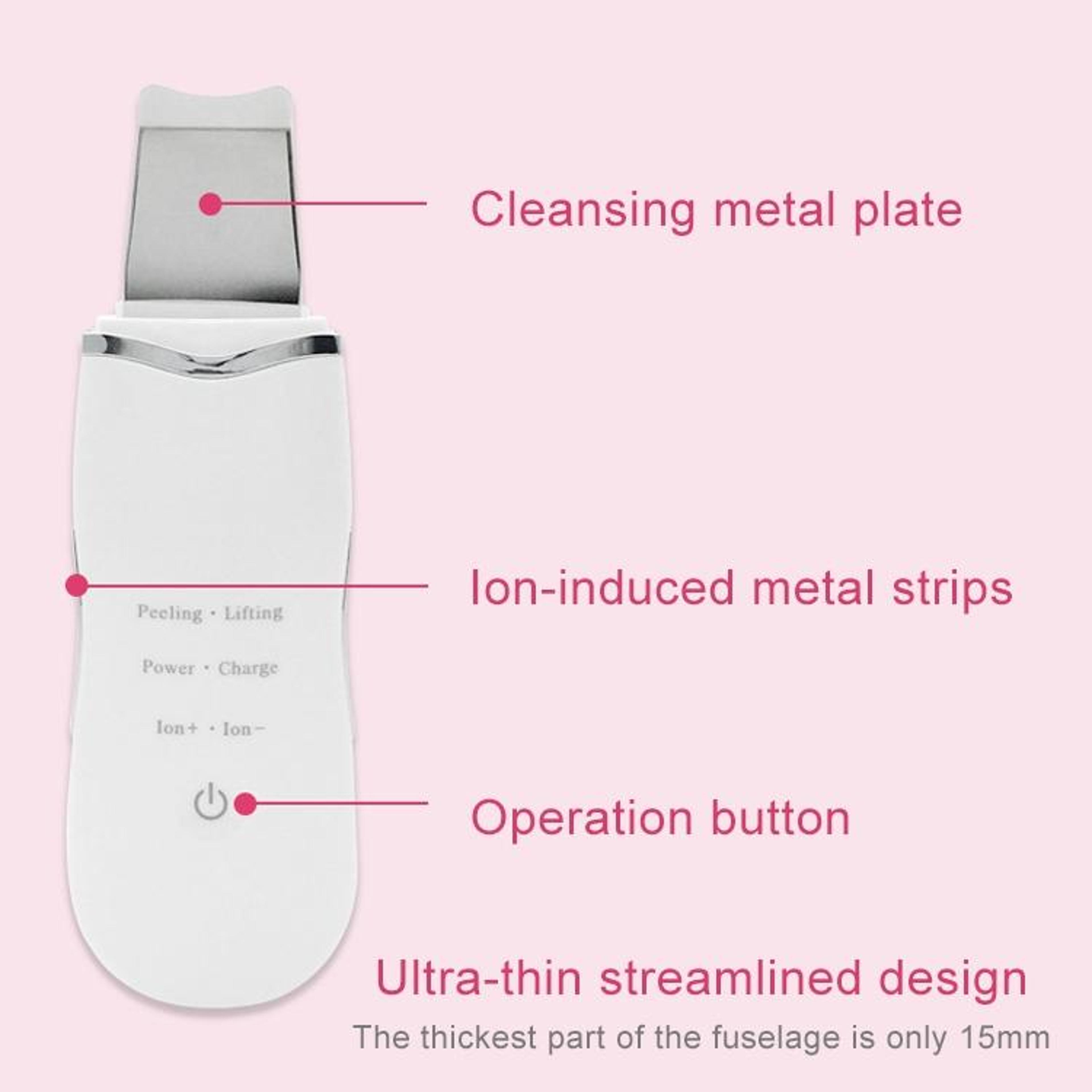 Ultrasonic Skin Scrubber Face Spatula Blackhead Remover 8