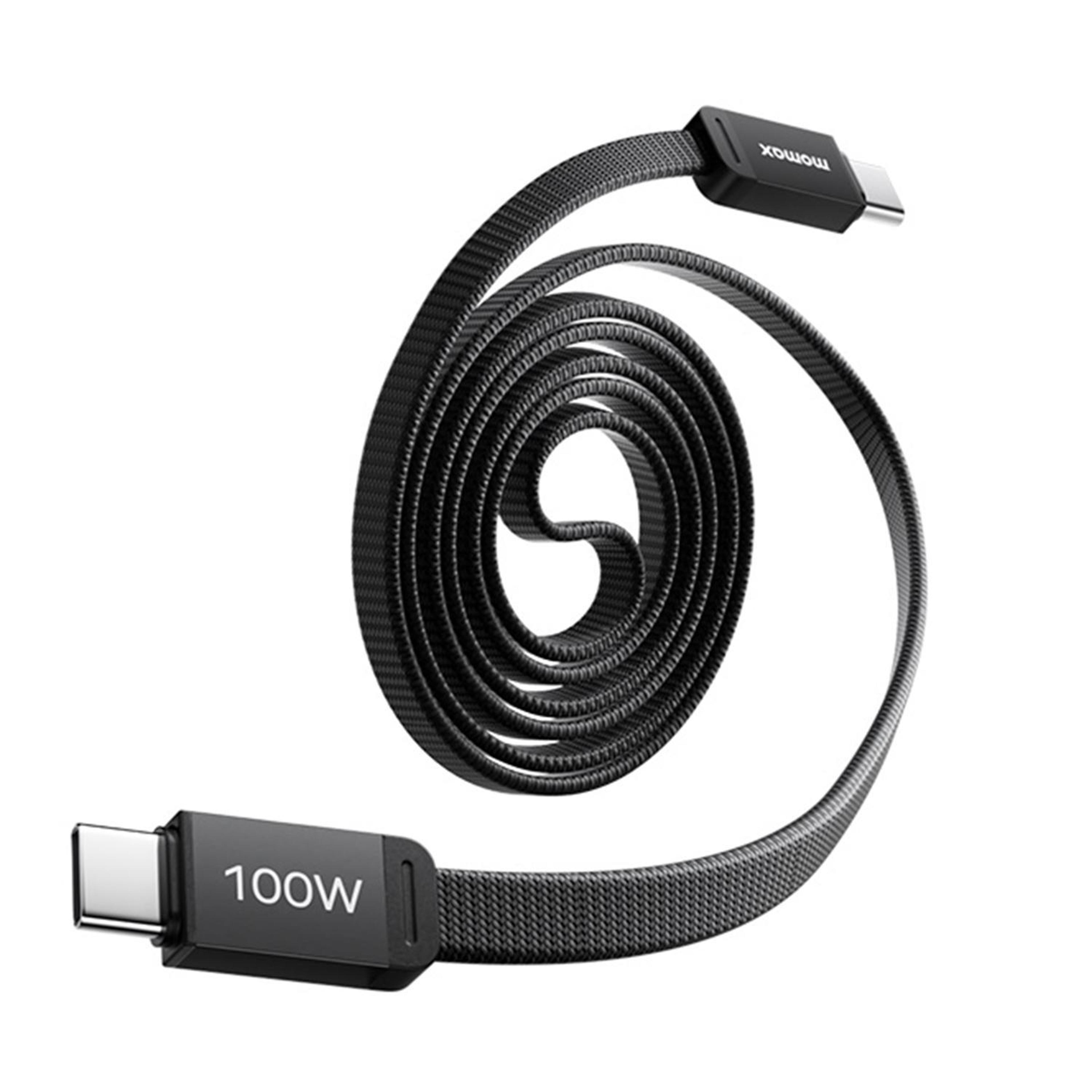 100w usb c magnetic retractable fast charging braided cable for phones, tablets & laptops