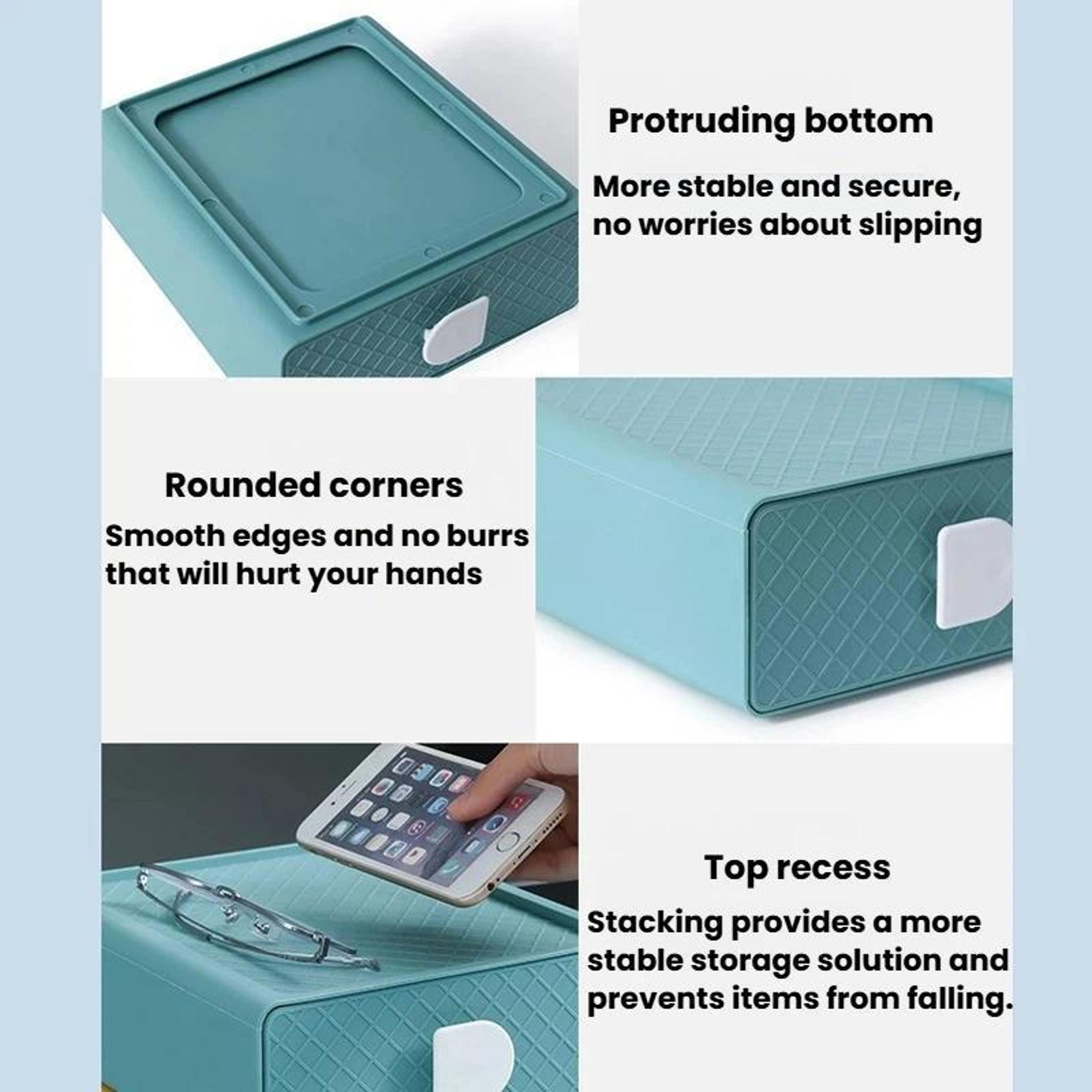 Compact Desk Organizer Drawer Storage Box For Cosmetics  Office Storage 6