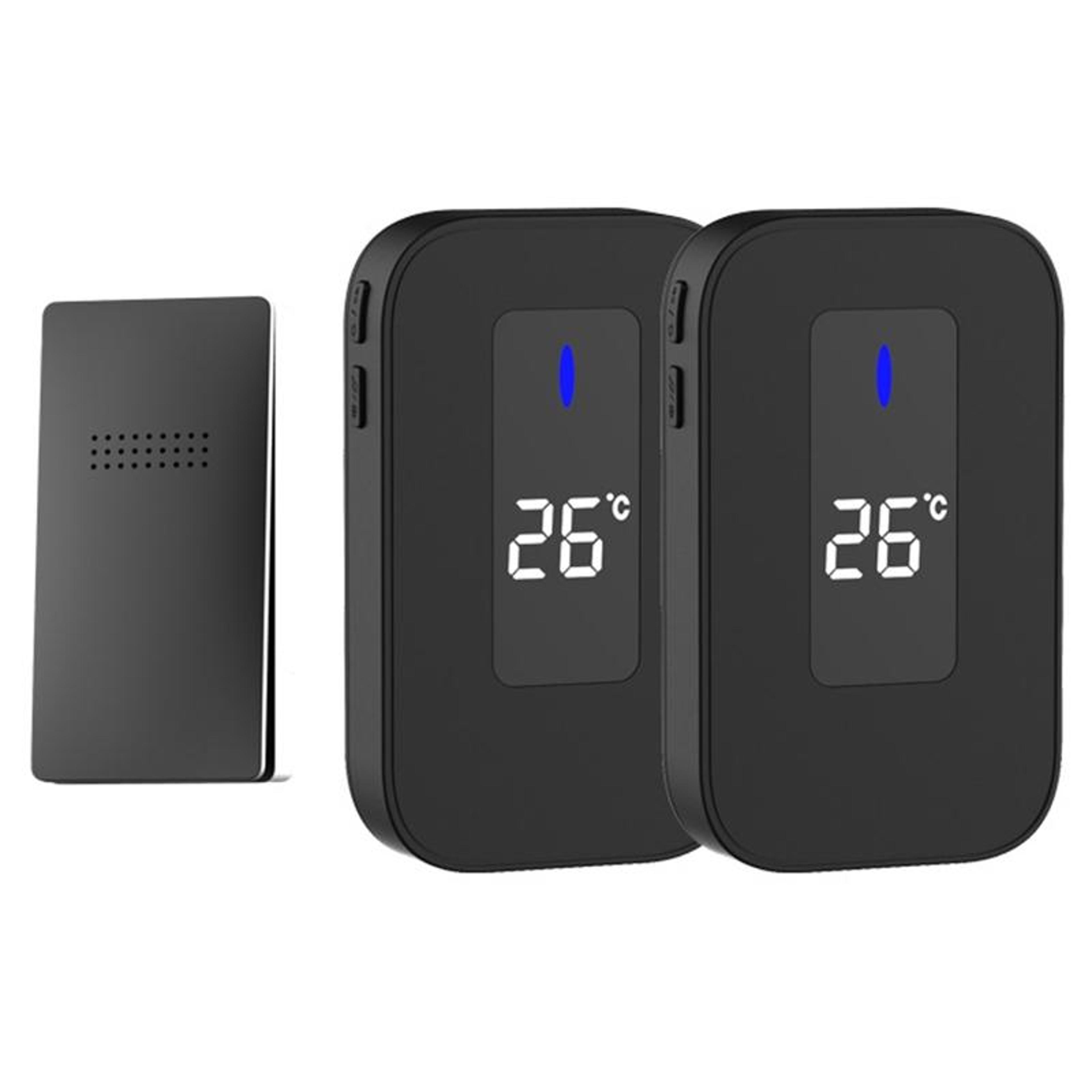 Smart Wireless Doorbell With Temperature Display  Elderly Pager System 0