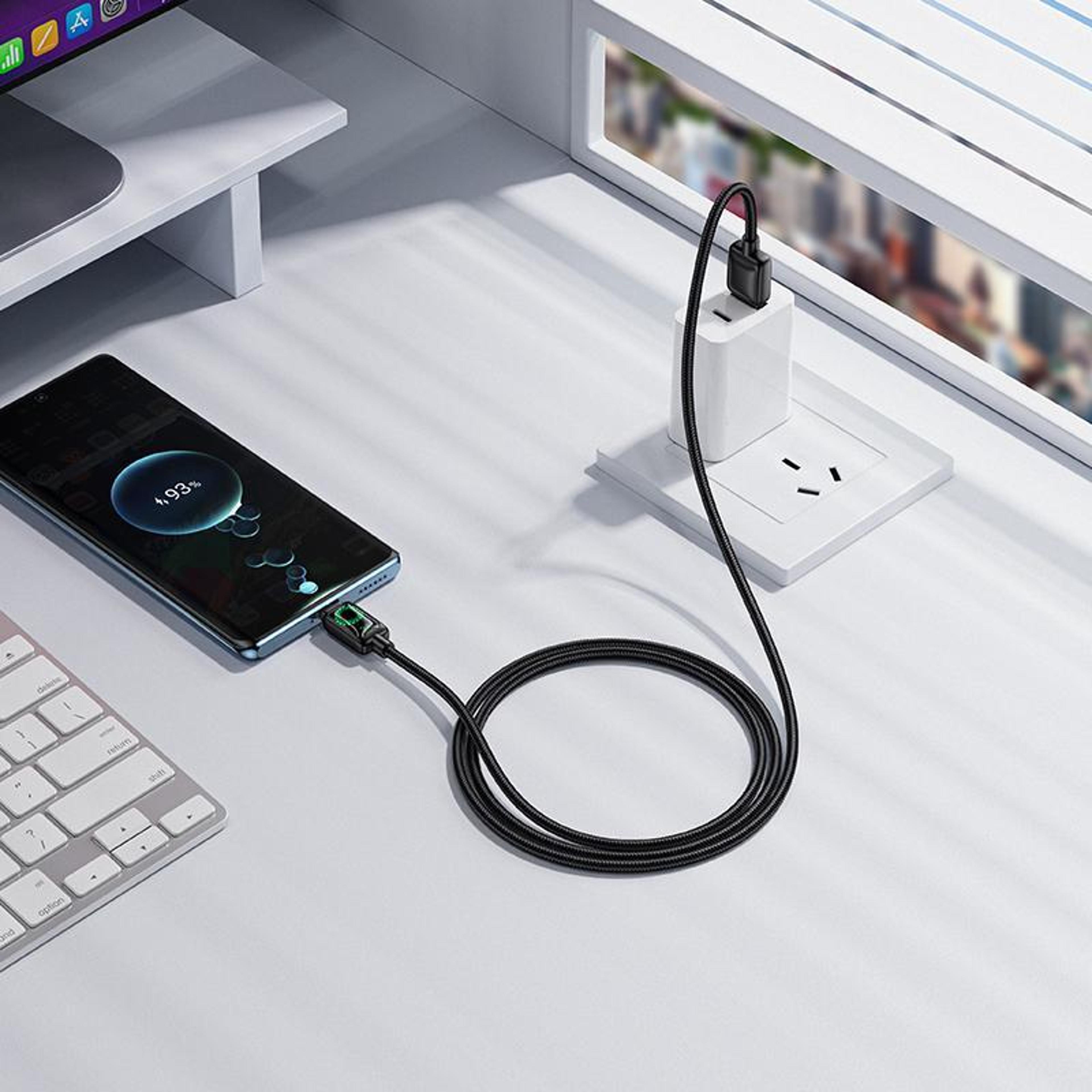 USB C Charging Cable 12m Fast Charging Type C Cable With LED Indicator 3