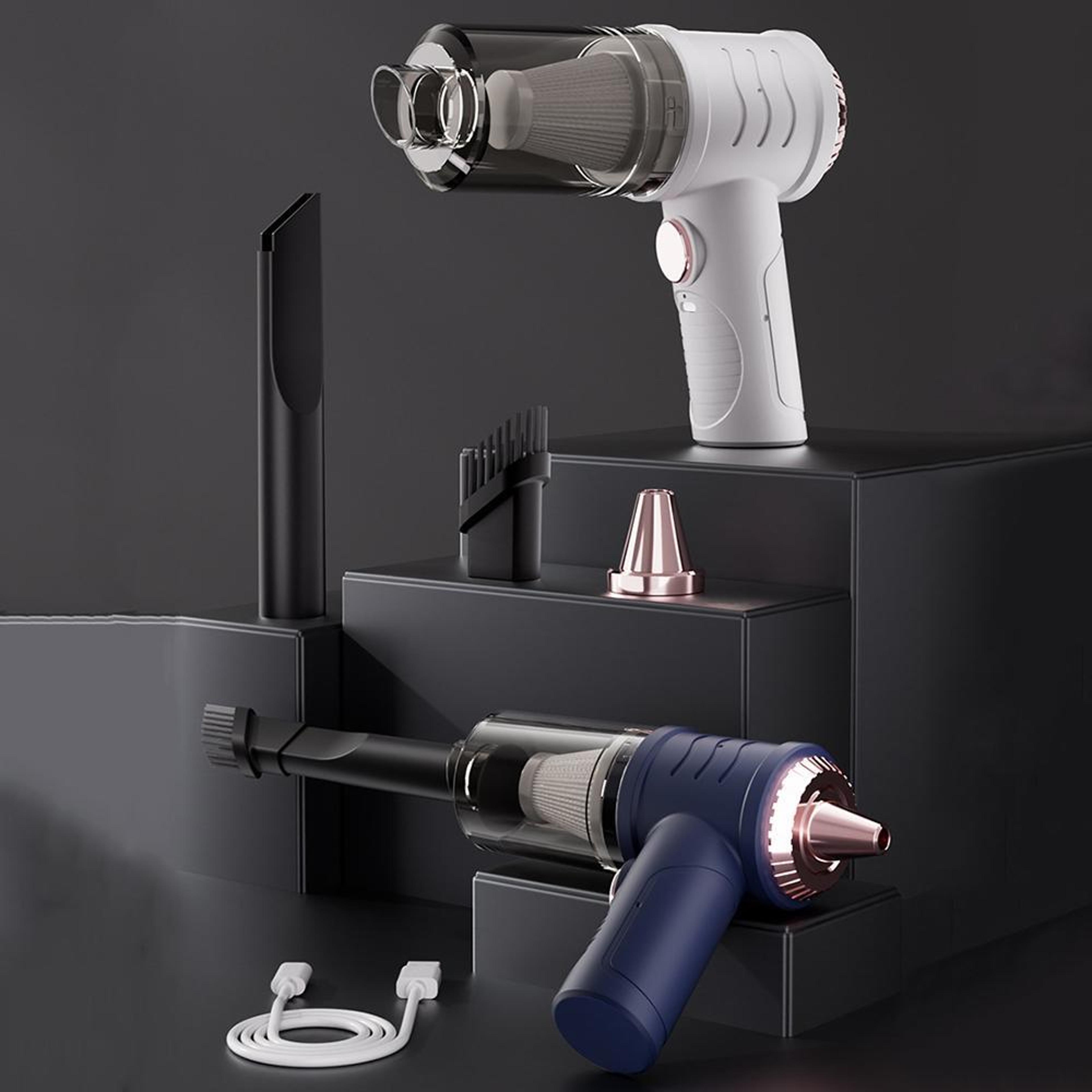 Cordless Car Vacuum Mini Handheld Cleaner With USBC Charging 0