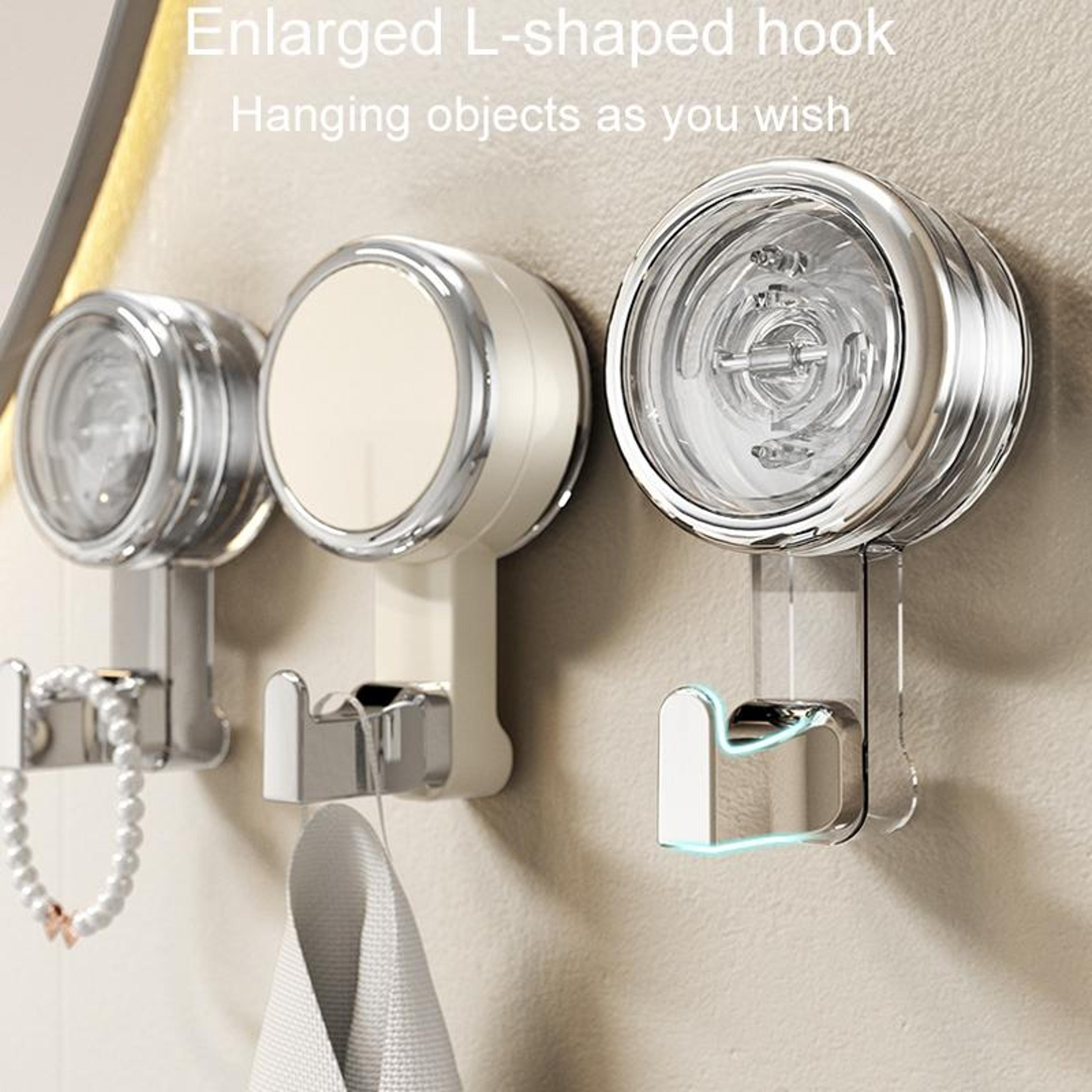 Suction Cup Bathroom Wall Hooks NoDrill Waterproof Organizer 3
