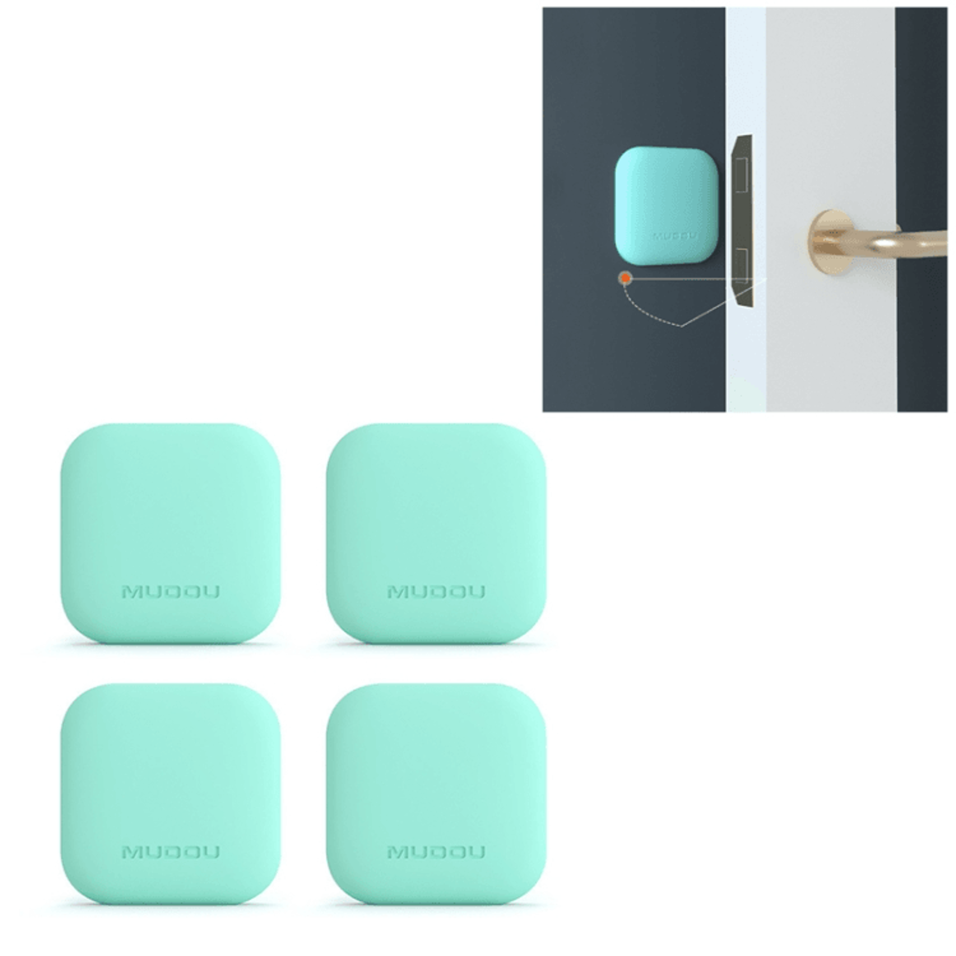 Silicone Wall Protectors Door Handle Bumper Pads Collision Proof Stickers 8
