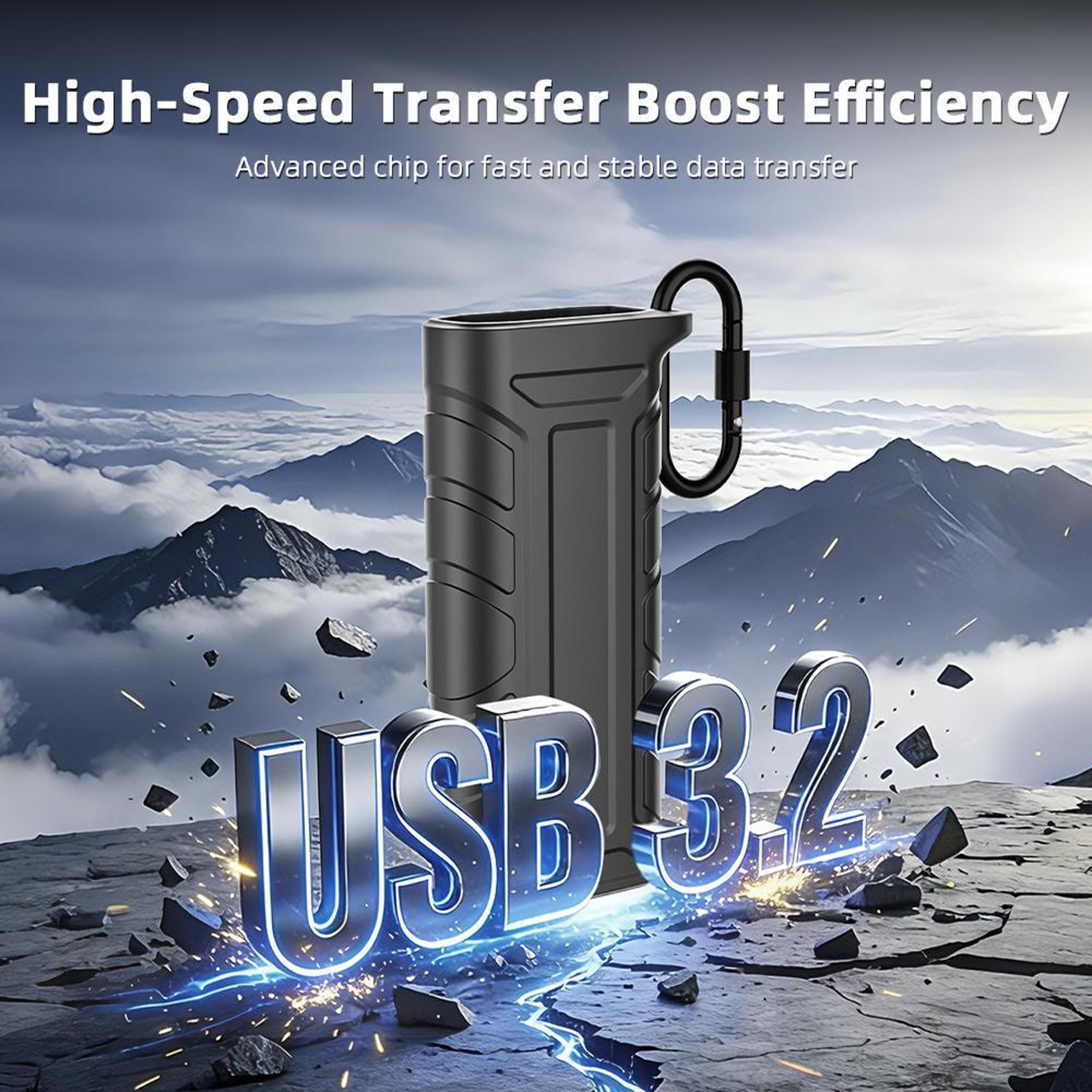 High Speed SD TF Card Reader  Storage Box With USB C Dual Interface 3