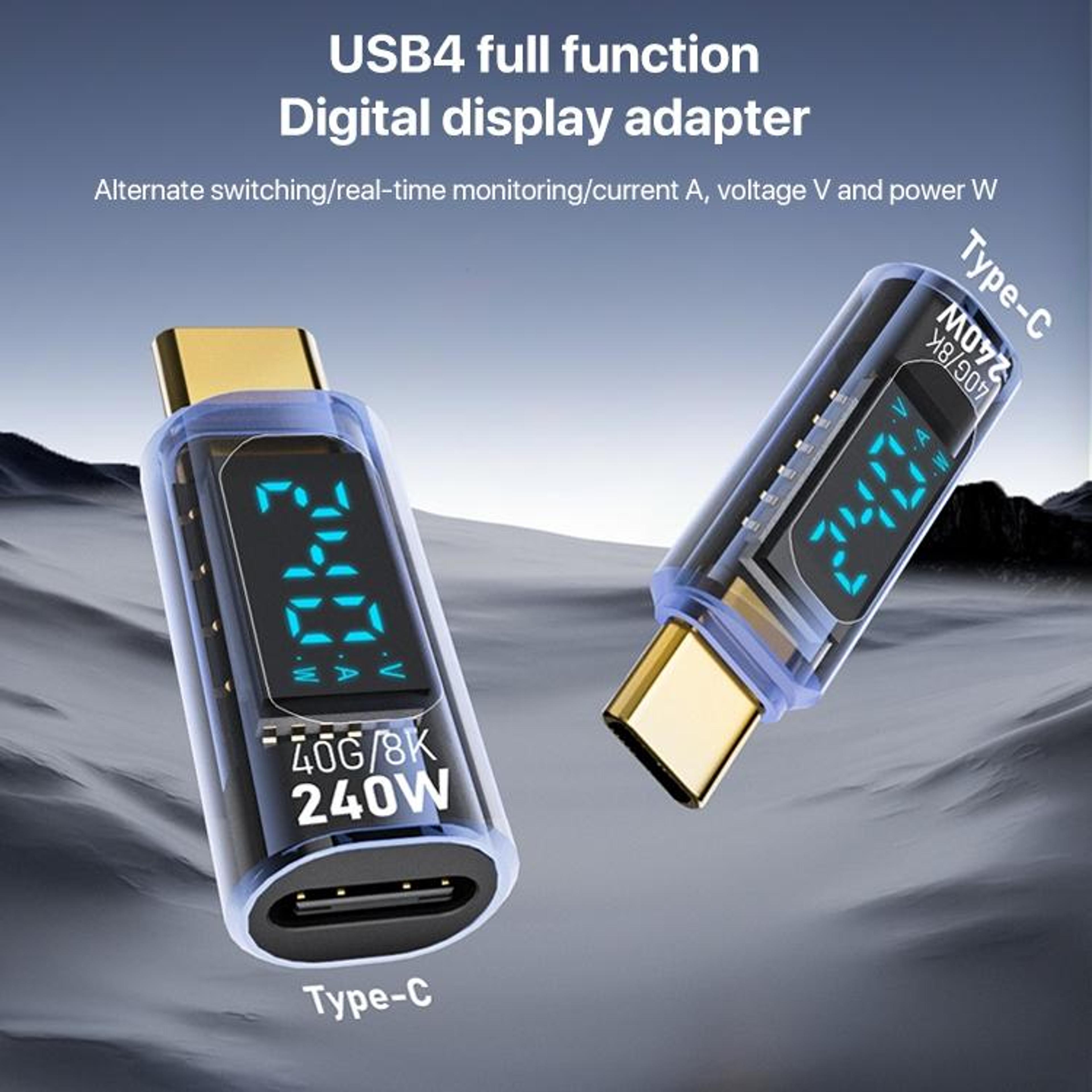 USB C Adapter With Display 8K Video  40Gbps Data Type C Extender 1