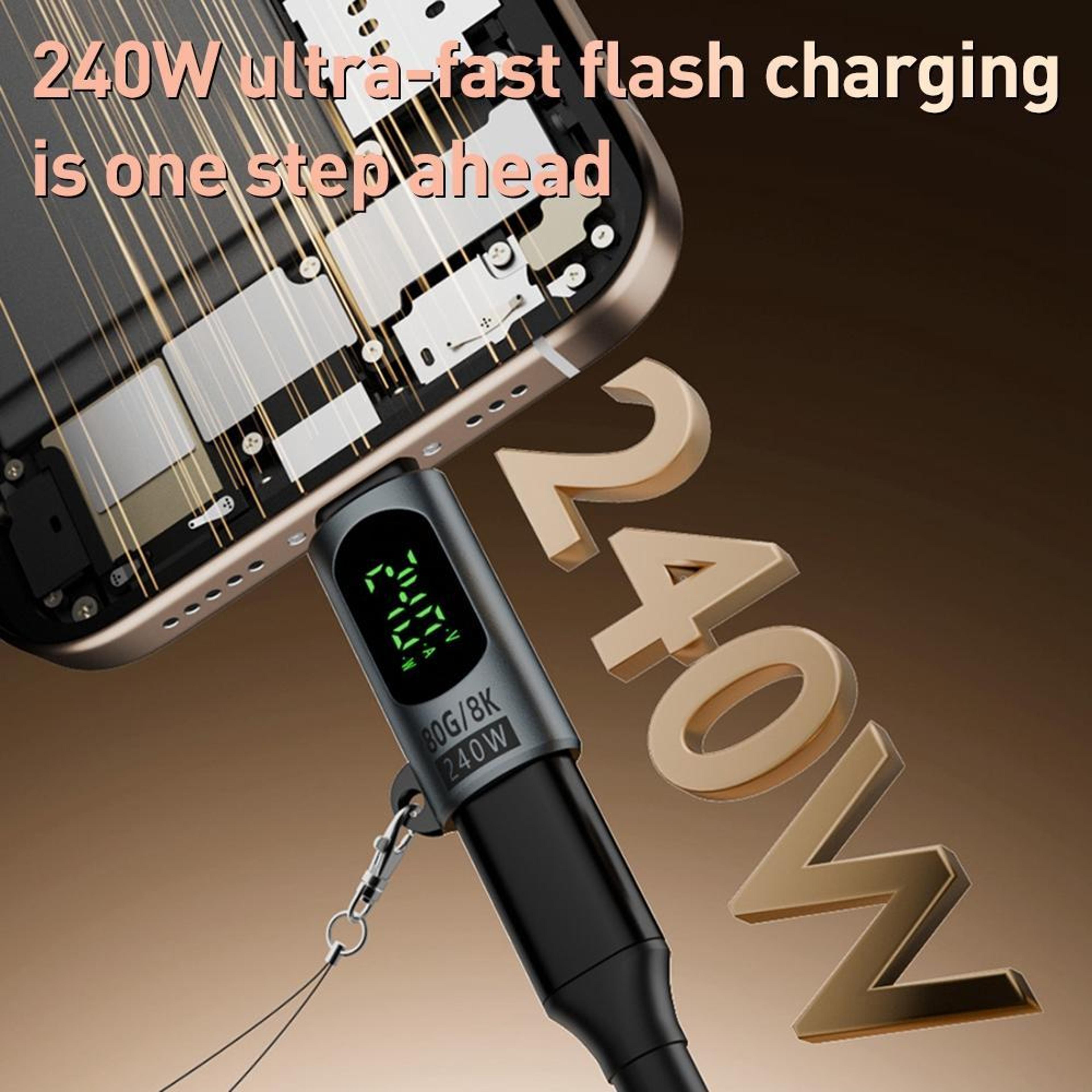 240W USB C Adapter With Display Fast Charge Extension 2
