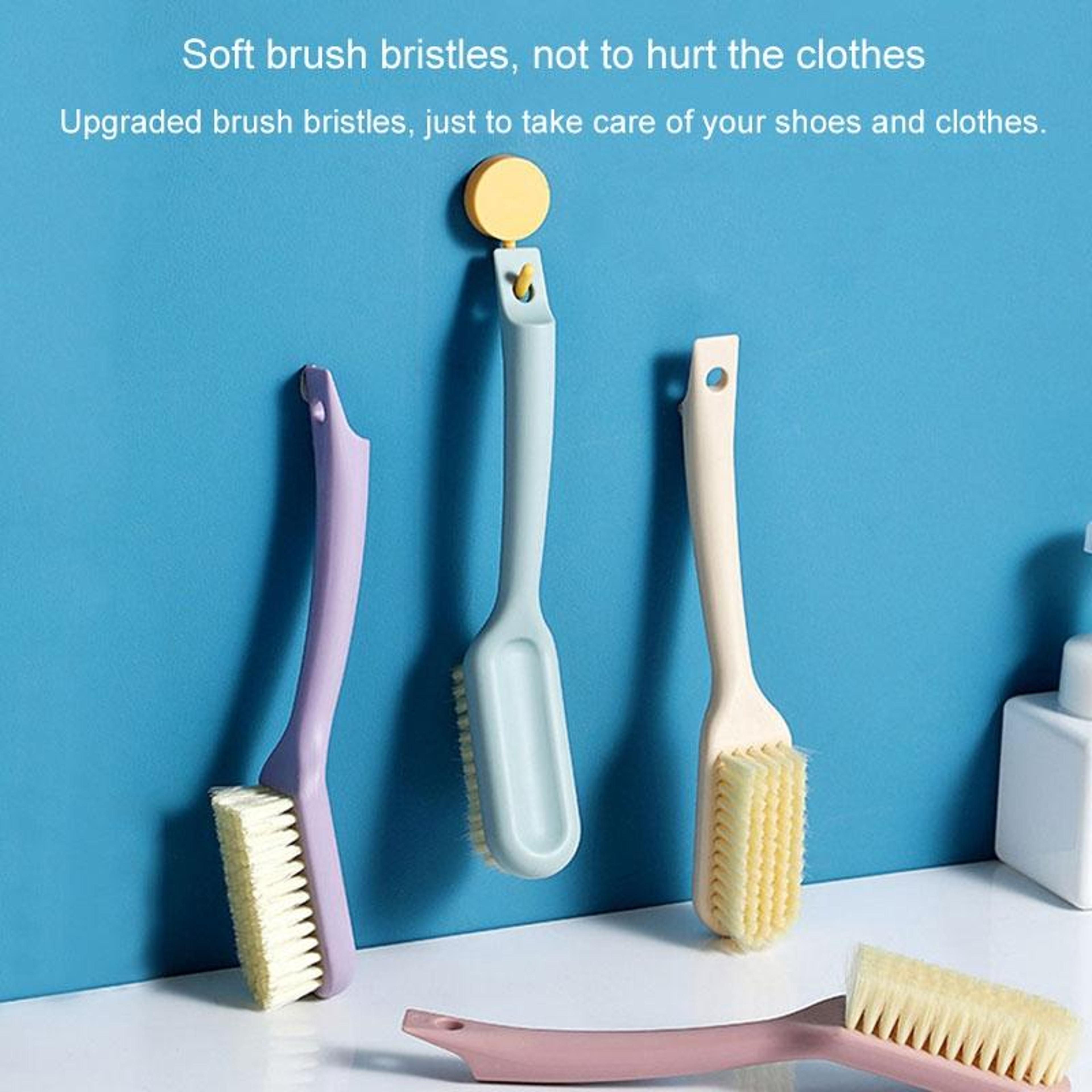 Long Handle Shoe Cleaning Brush With Soft Bristles  Hanging Design 3