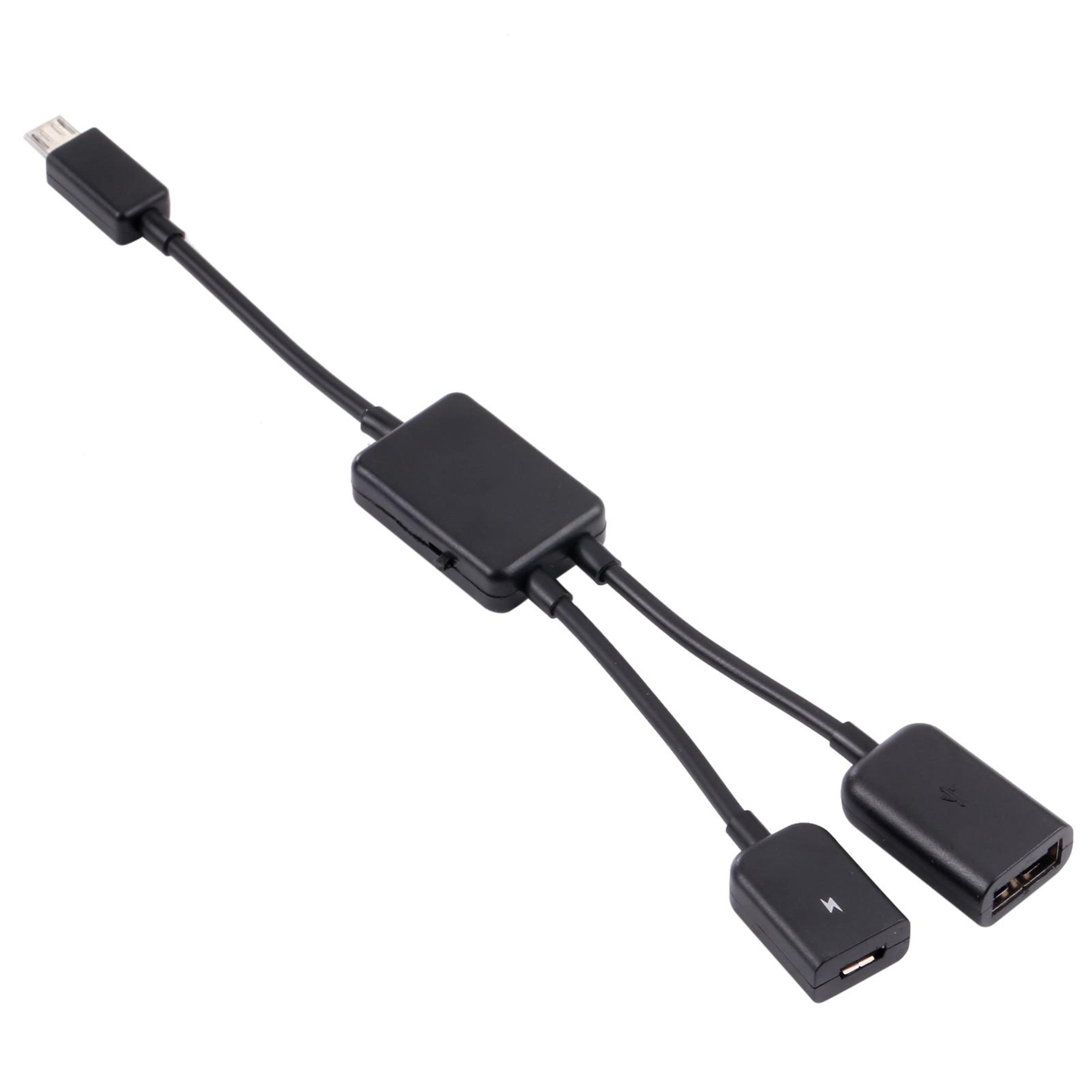 2 In 1 Micro USB OTG Splitter Adapter Cable For Phone And Tablet Connectivity 3