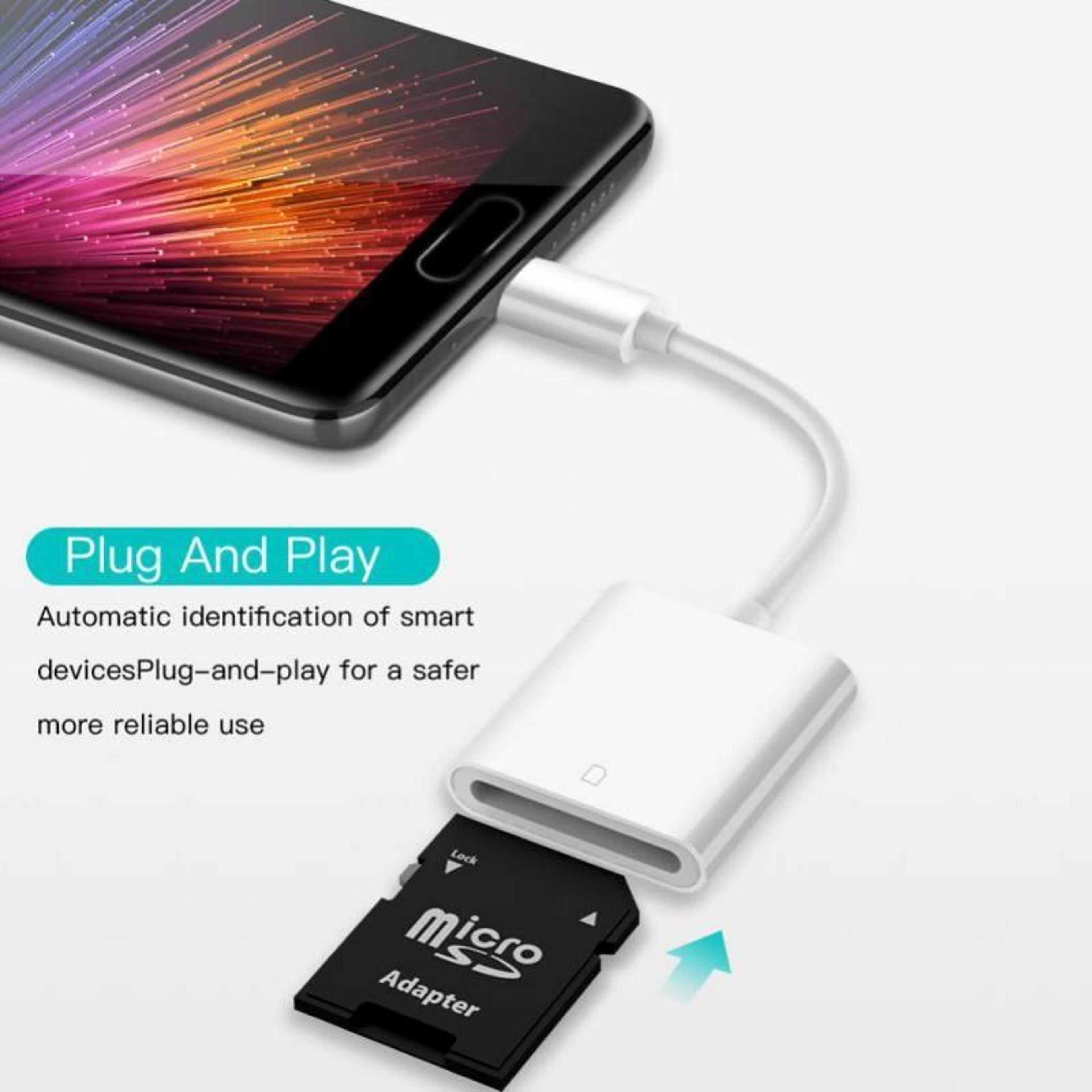 USB C SD Card Reader Adapter Fast Plug  Play Type C Memory Card Reader 8