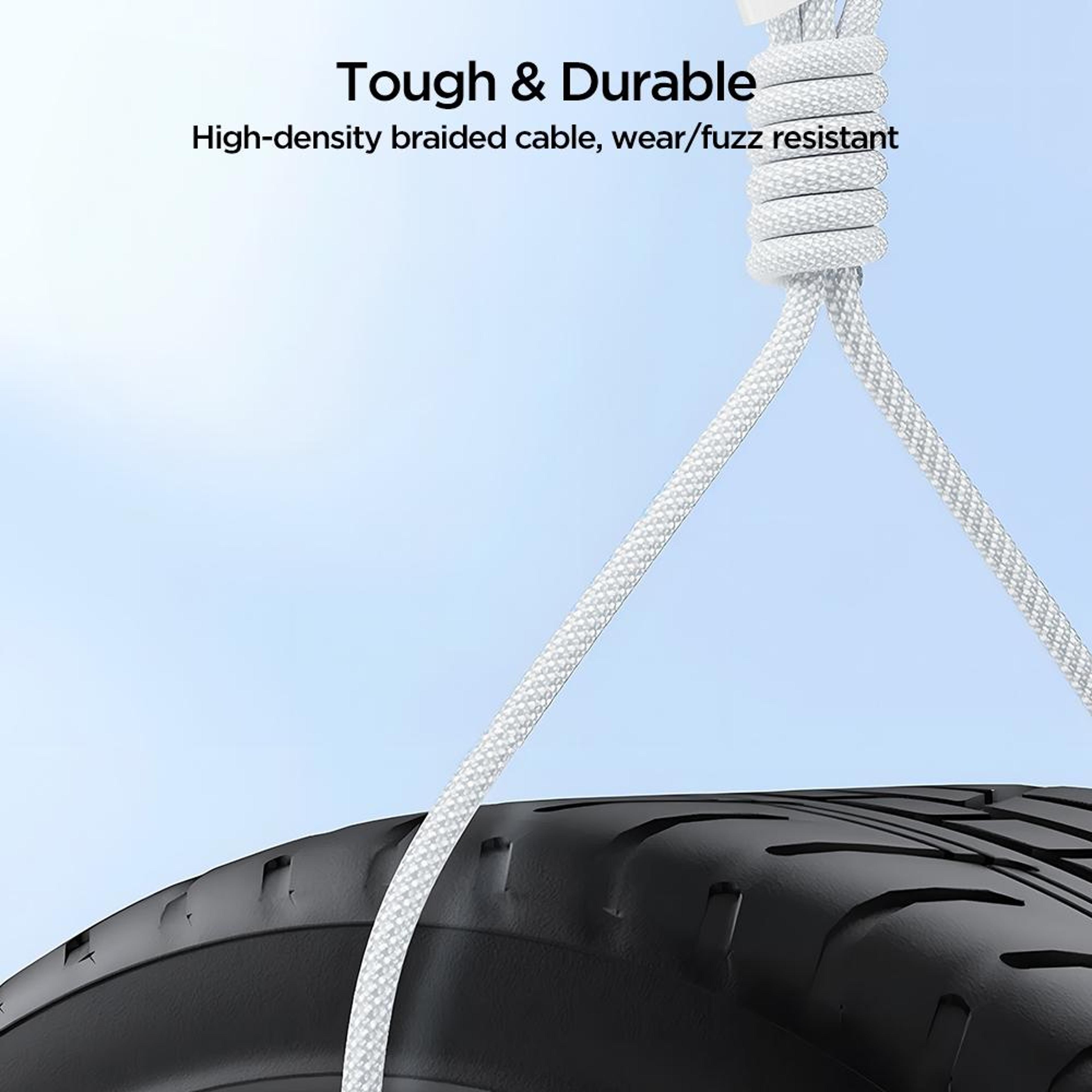 30W Fast Charging USB C To Lightning Cable Braided Durable Type C To 8 Pin Data Cable 4