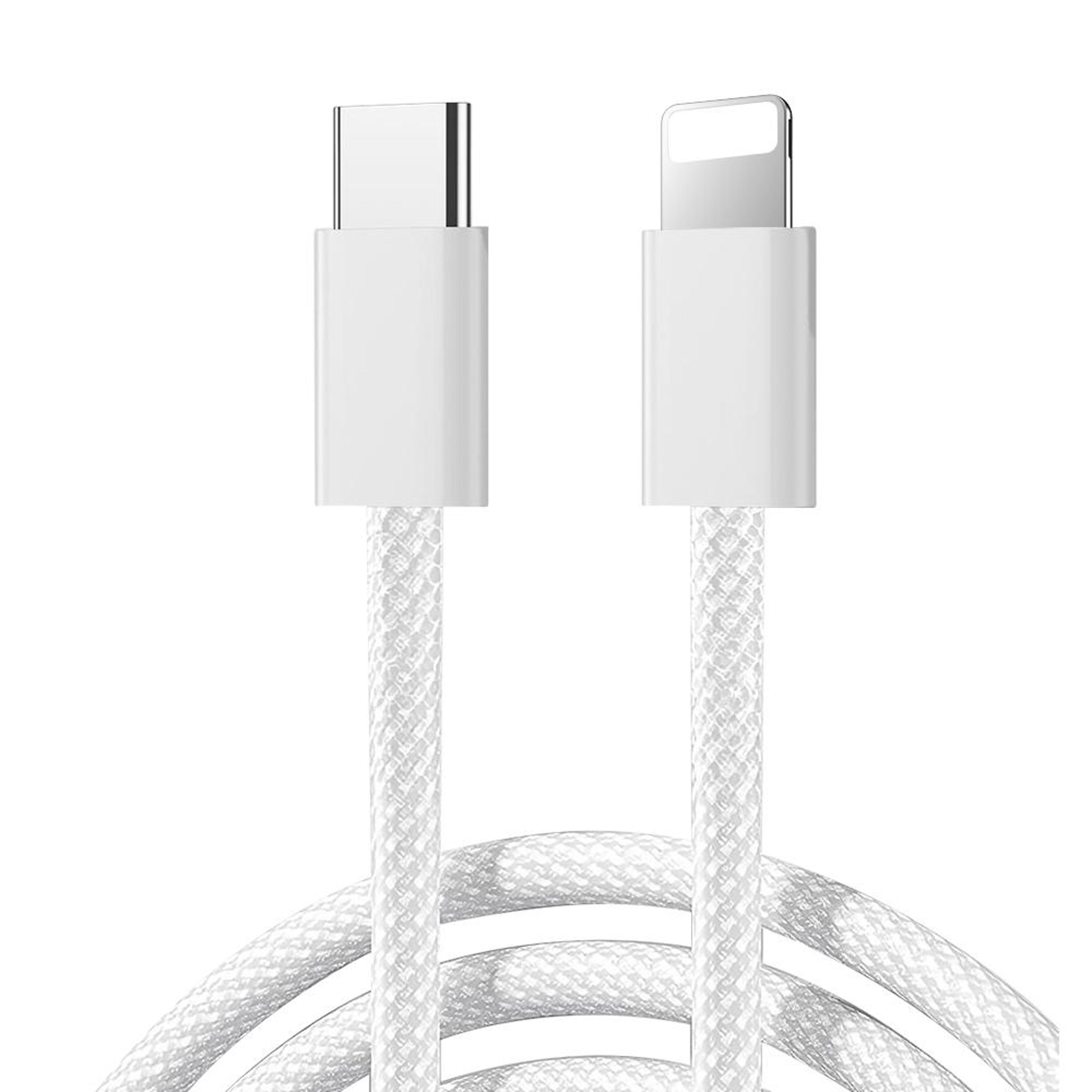 30W Fast Charging USB C To Lightning Cable Braided Durable Type C To 8 Pin Data Cable 9