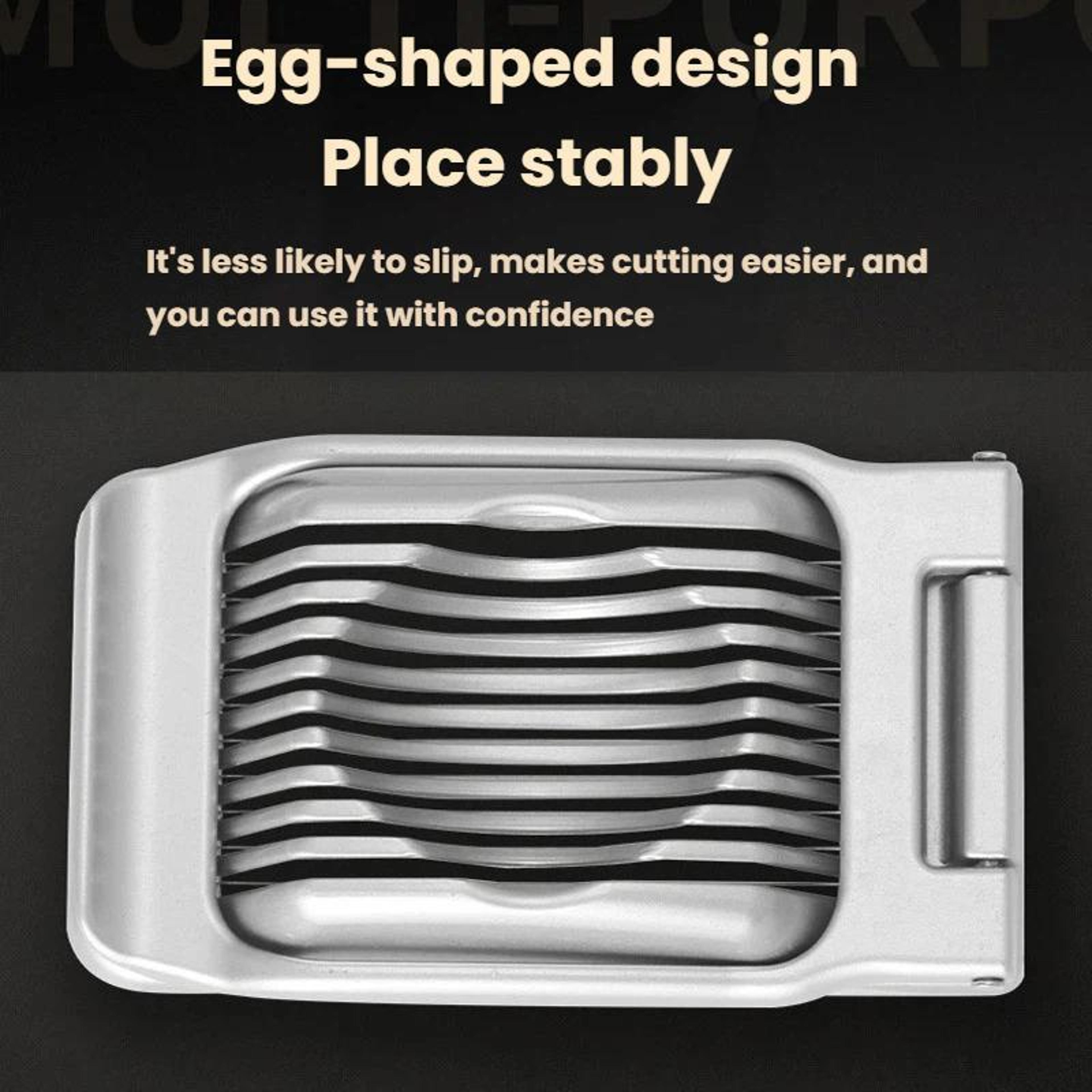 MultiFunction Egg Slicer Aluminum Alloy Cutter For Perfect Slices  Kitchen Prep 4