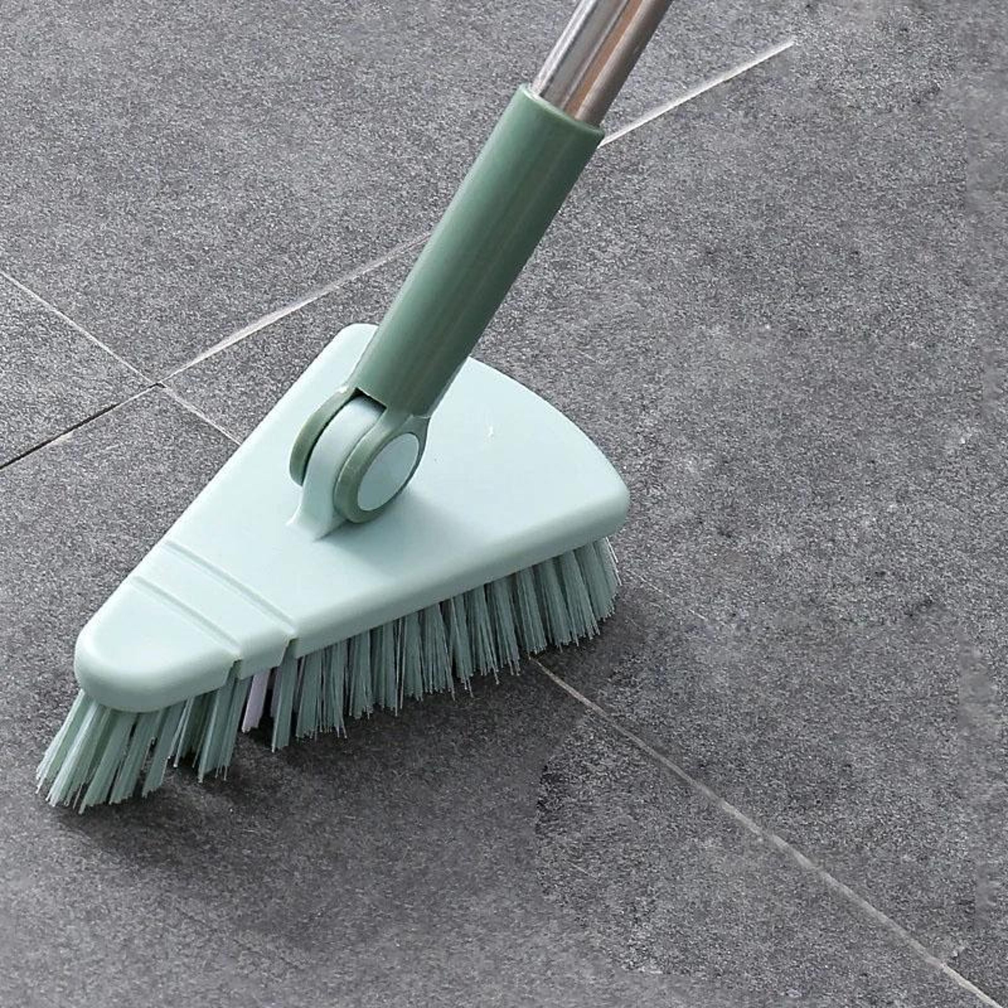 Triangular Corner Cleaning Brush With Long Handle  Stiff Bristles For Deep Floor Scrubbing 9