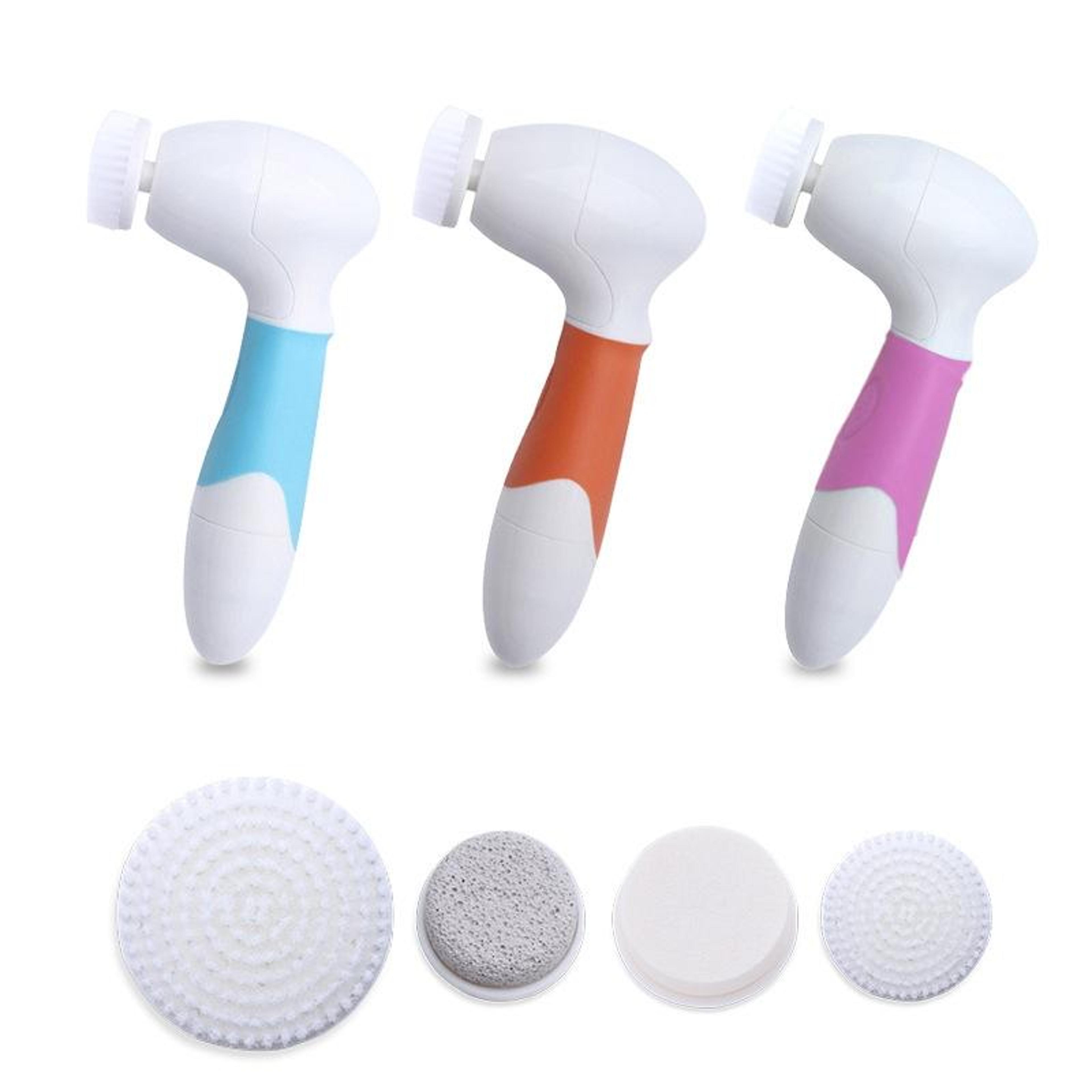 4-in-1 waterproof facial cleansing brush and body care device for deep clean and smooth skin