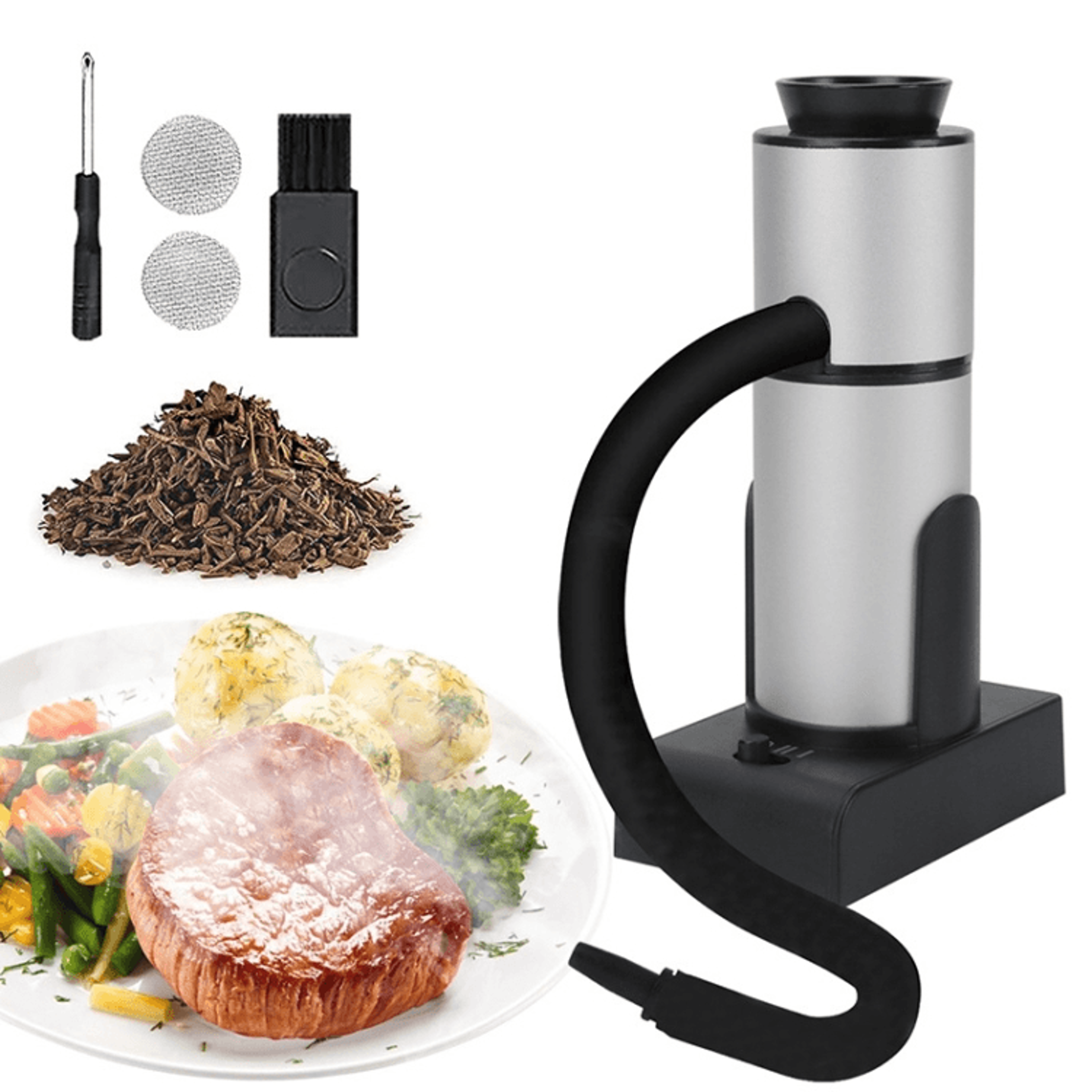 Portable Food Smoker Gun For Cocktails  BBQ Handheld Kitchen Smoker For Meat Fish  Drinks 6
