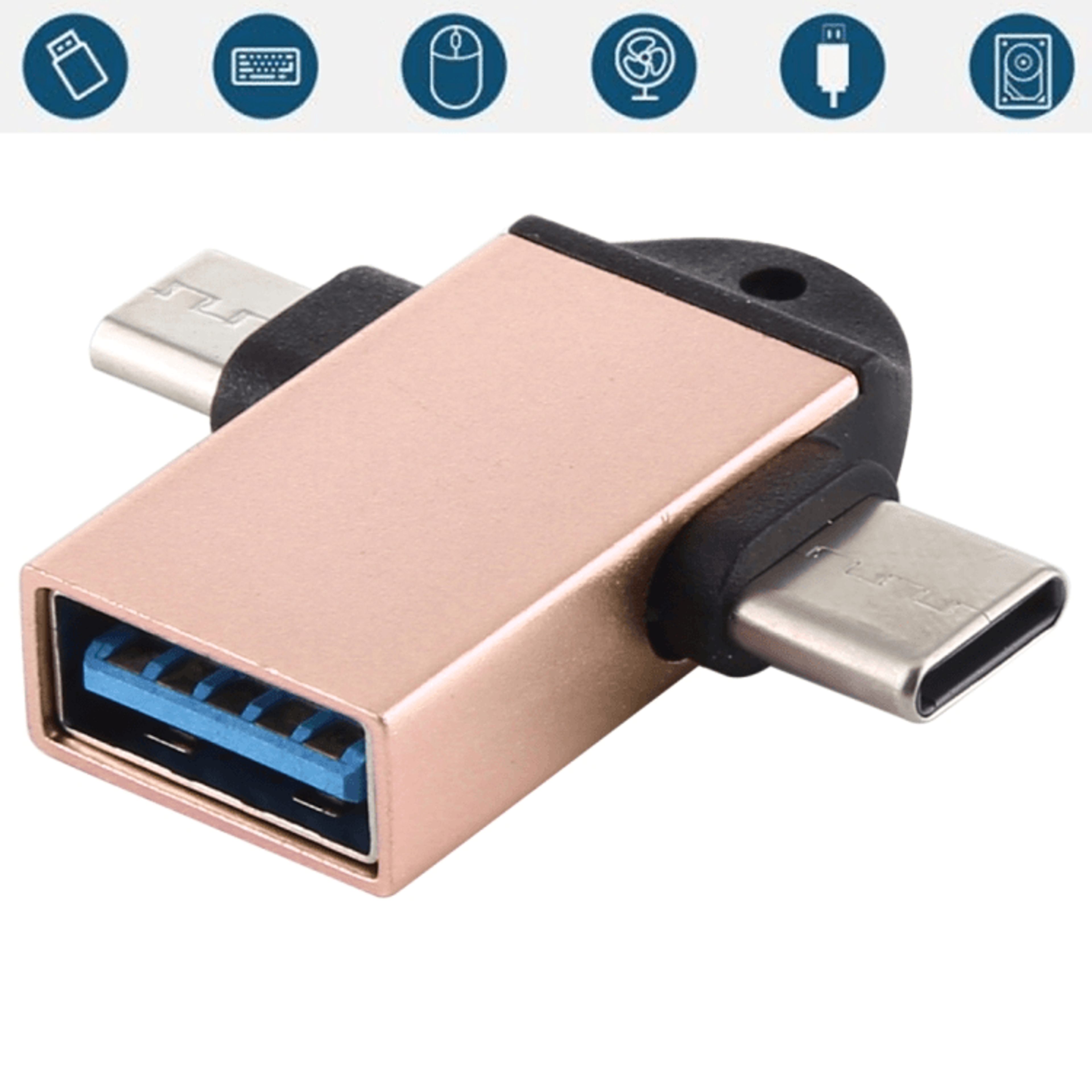 3 In 1 USB C OTG Adapter USB 30 Female To Type C  Micro USB Fast Data Connector 5