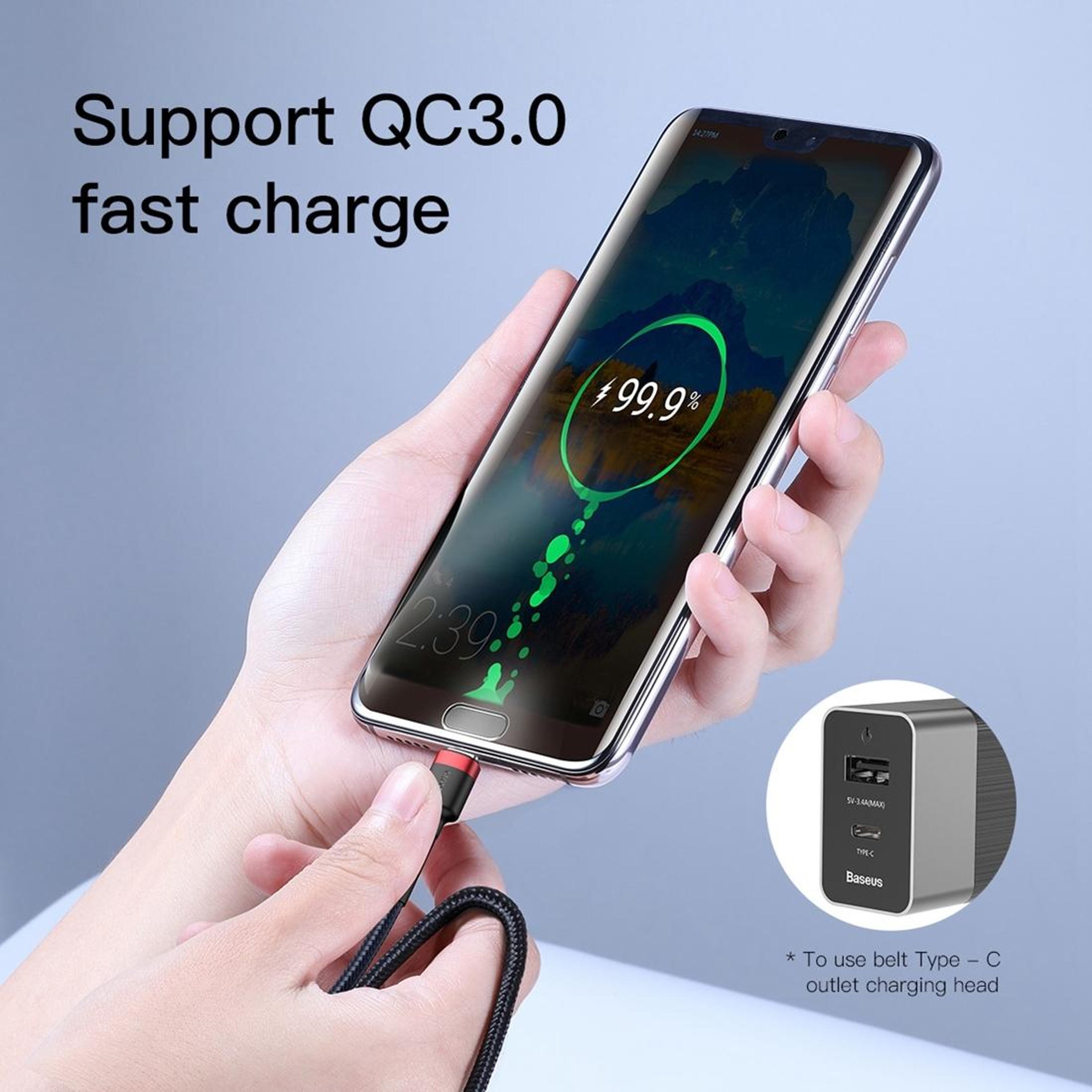 60W PD USB C Fast Charging Cable 2m Durable Braided Type C Charger Cord 9