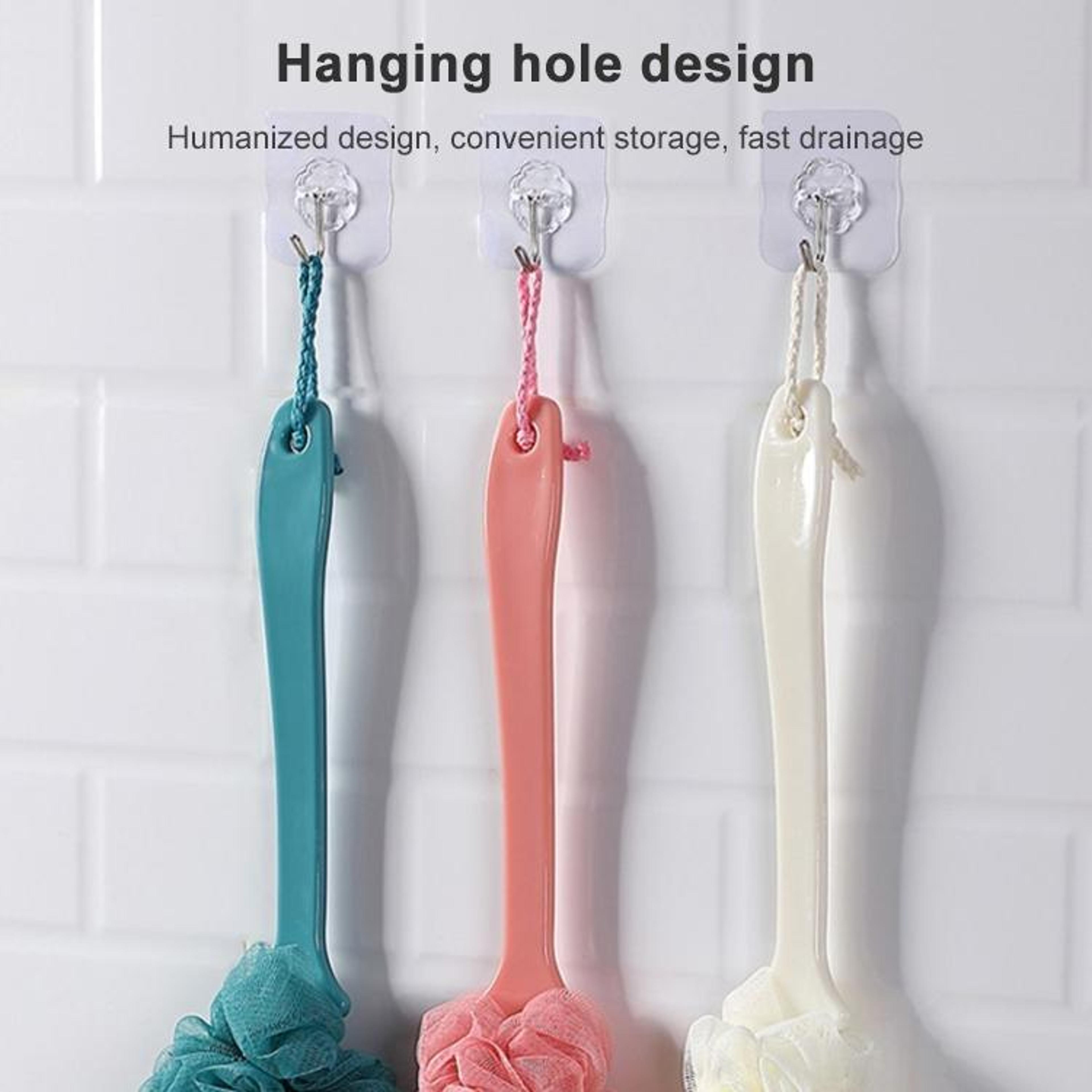 Long Handle Bath Brush With NonSlip Grip  Exfoliating Back Scrubber For Shower 6
