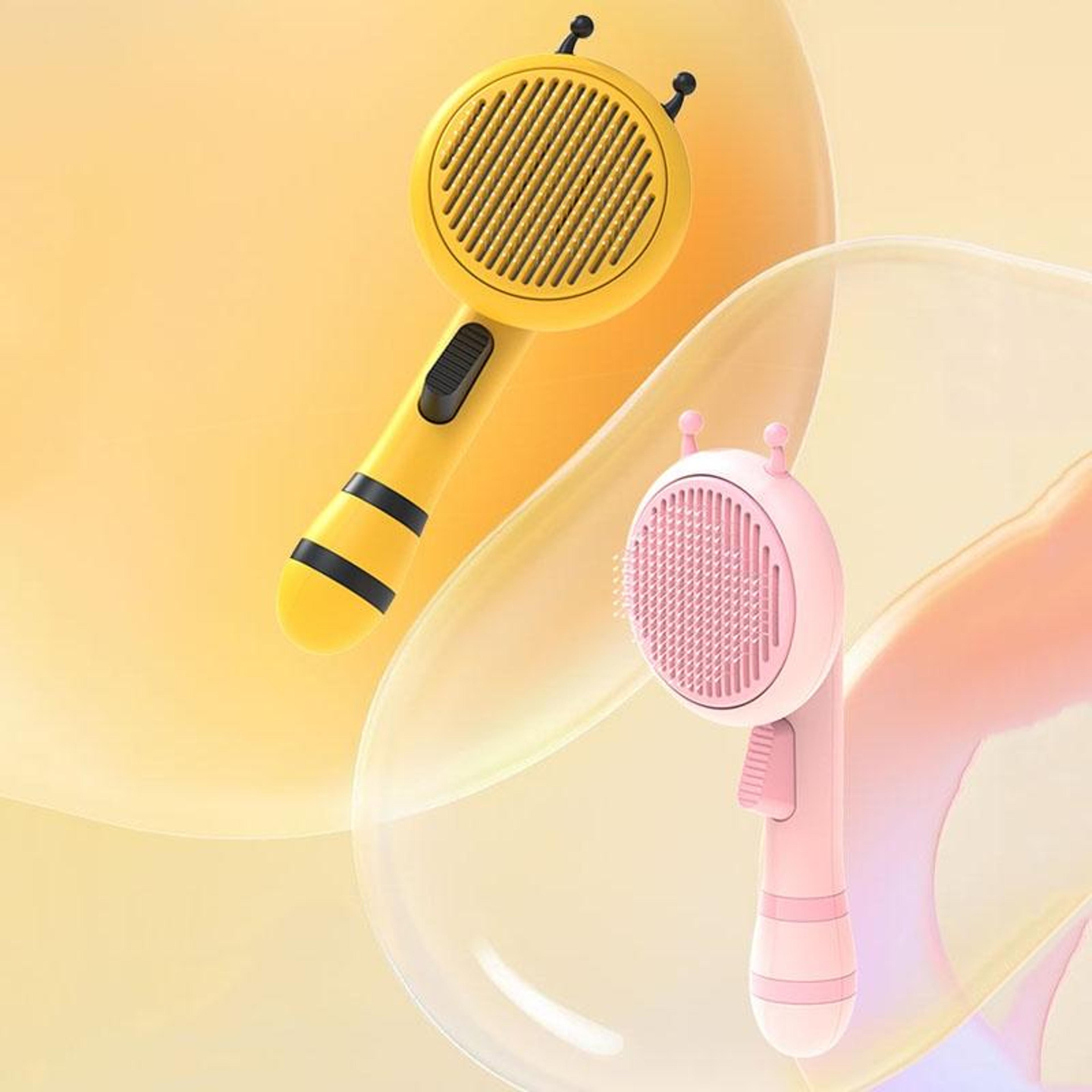 SelfCleaning Pet Grooming Brush For Cats  Dogs With Massage Needles And Deshedding Comb 2