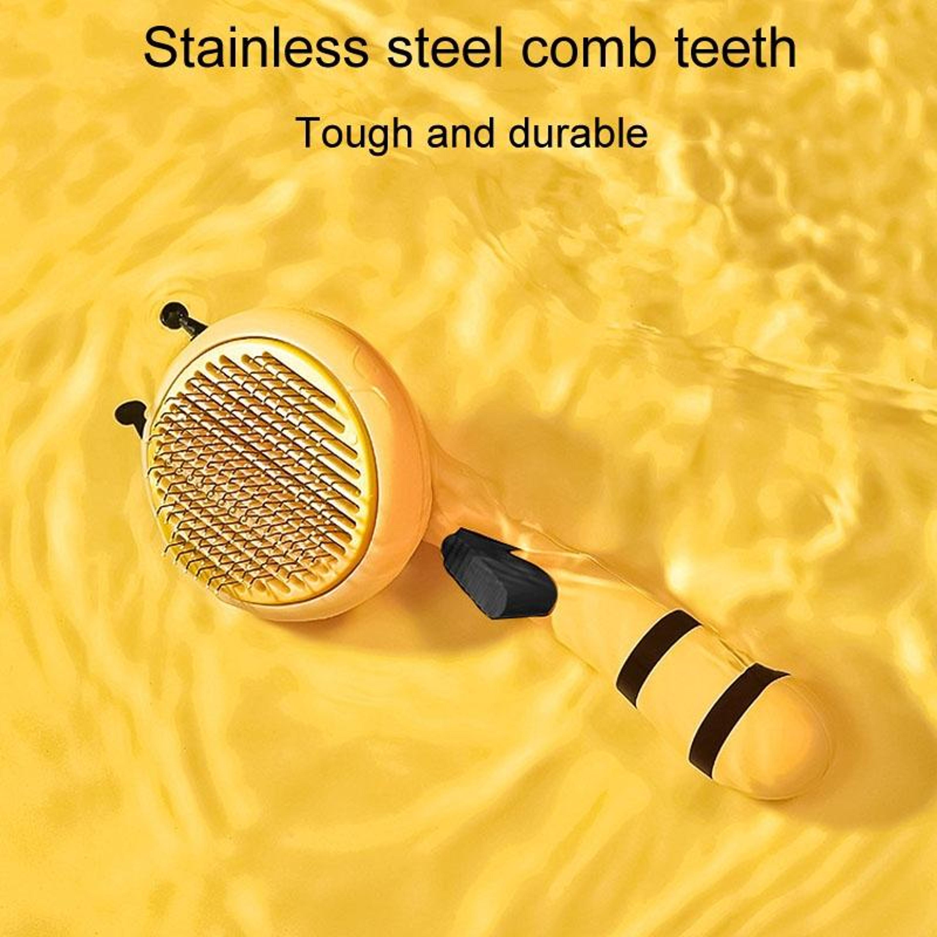 SelfCleaning Pet Grooming Brush For Cats  Dogs With Massage Needles And Deshedding Comb 5