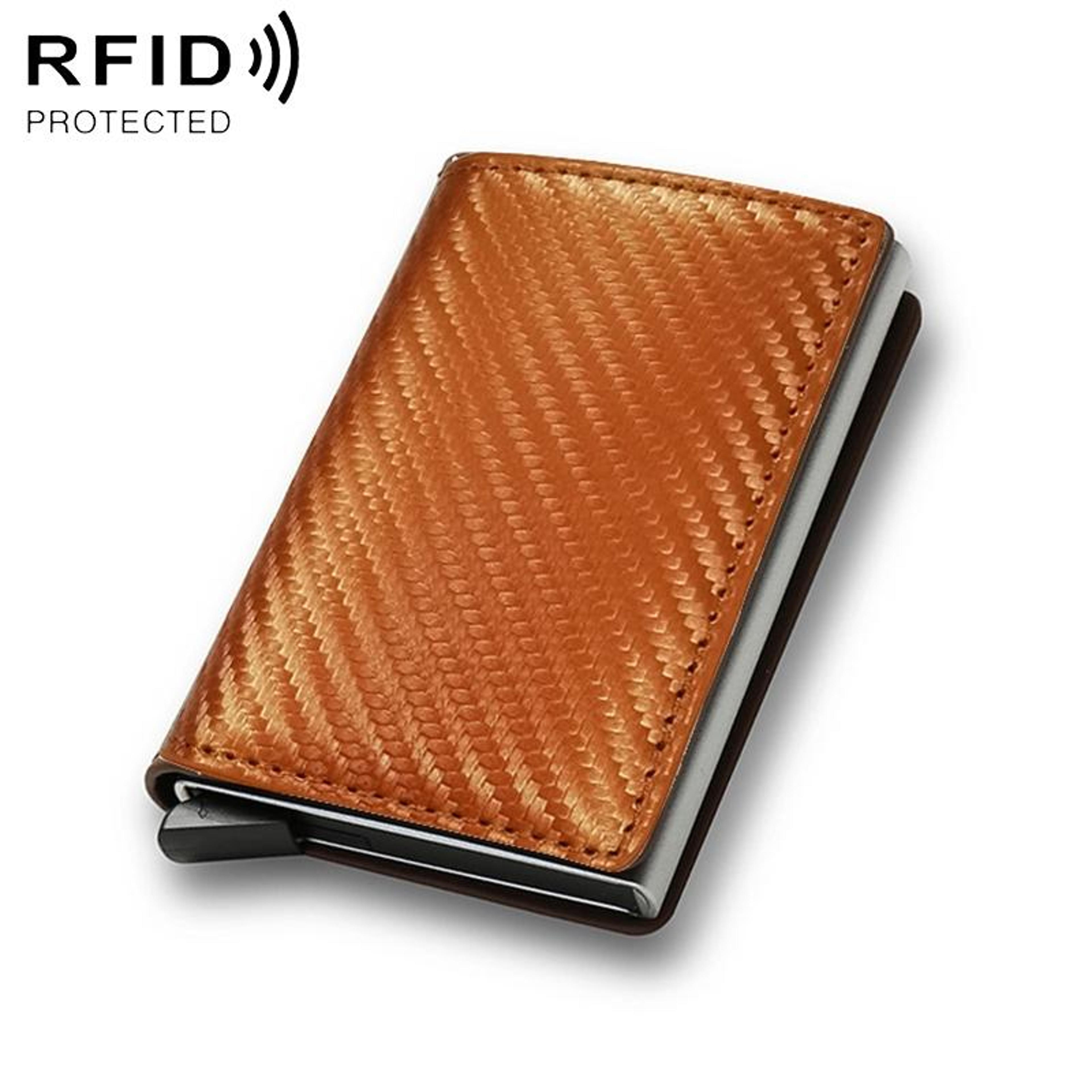 Slim RFID Carbon Fiber Wallet For Men With Money Clip Secure Minimalist Card Holder 3